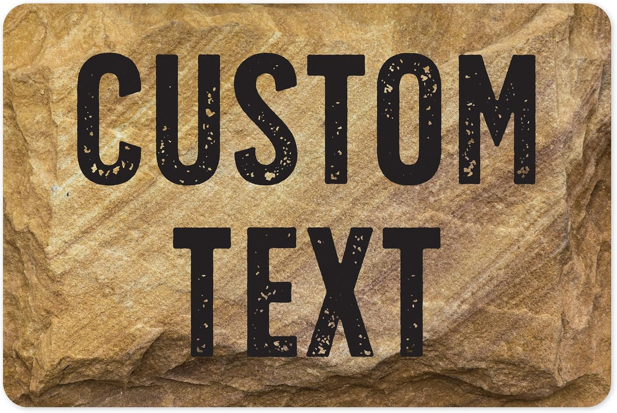 Custom Sign, Custom Street Sign, 11 Font Colors, 13 Font Styles, 4 Hole Options, 22 Sizes, 12x18