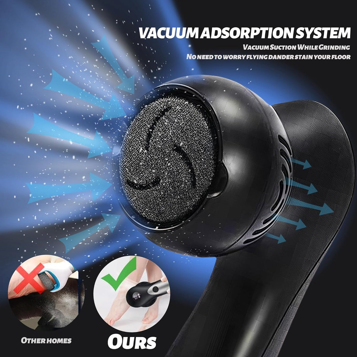 Electric Feet Foot Callus Remover Equipped with A Vacuum System Foot Scrubber 17 in 1 Professional
