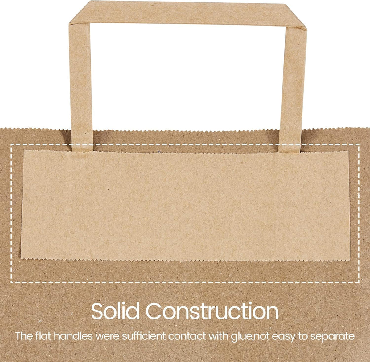 GSSUSA Brown Paper Bags with Handles 200 Pack Brown Gift Bags10 X5 X13 Kraft Paper Bags, for