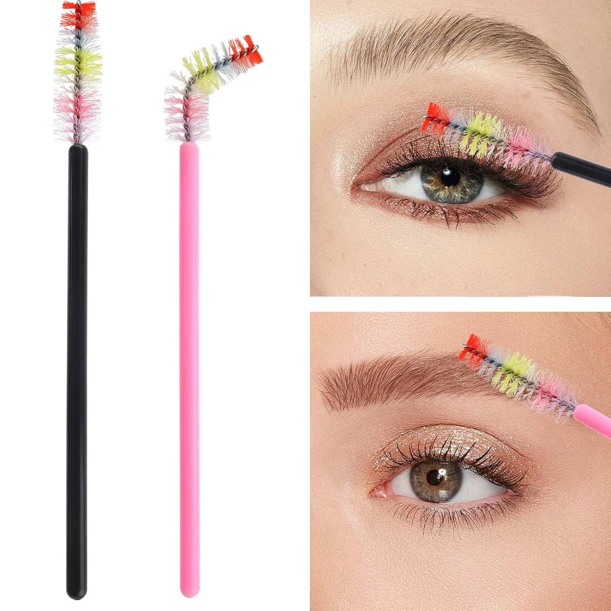 300PCS Disposable Mascara Wands Spoolie Makeup Kits, Eyelash Spoolies Brushes for Eyelash