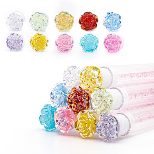i-Laesh 10Pcs Diamond Disposable Mascara Wands with Tube - Spoolies for Eyelash Extensions