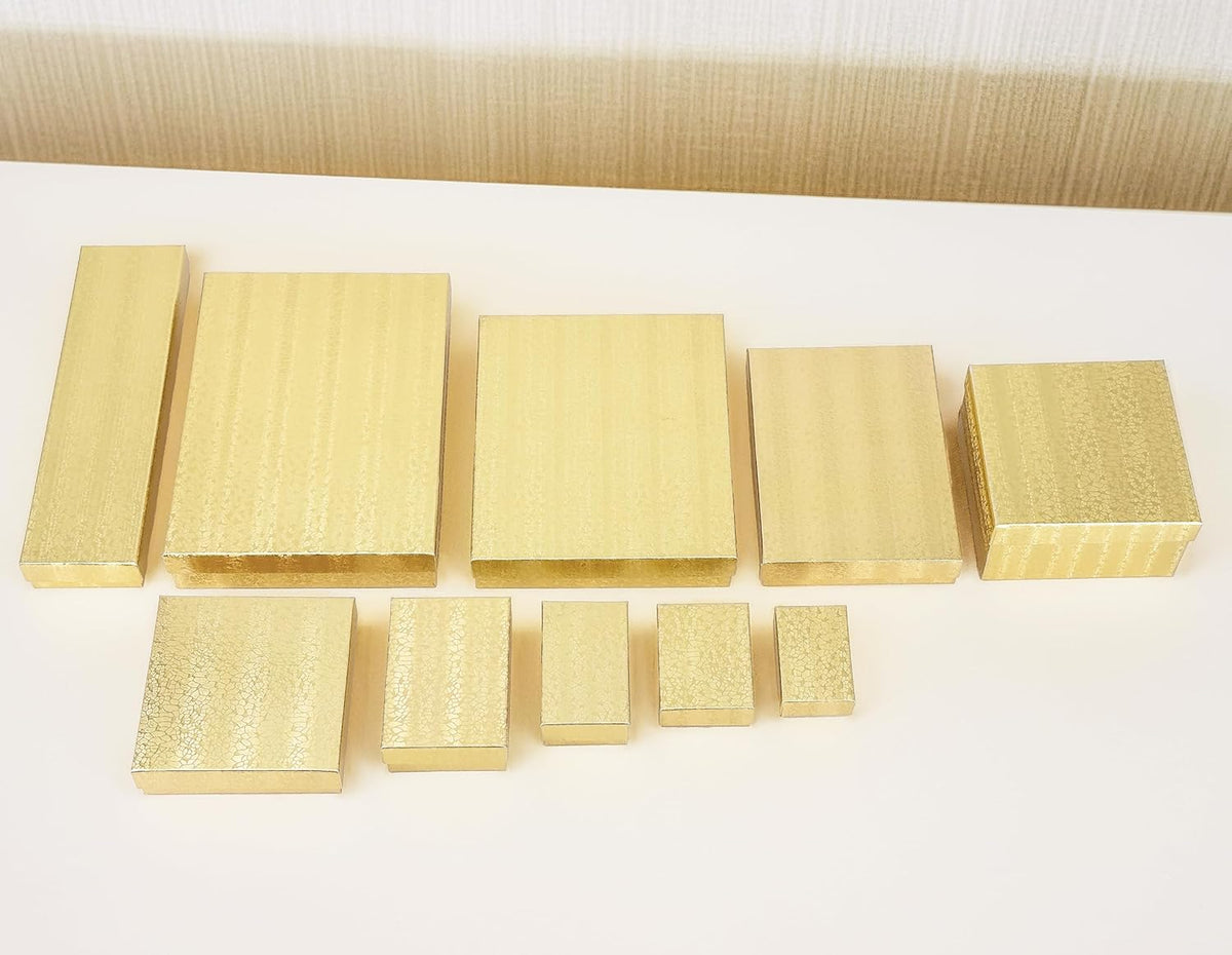 TheDisplayGuys - 25-Pack #53 Kraft Paper Cardboard Gift Boxes/Jewelry Cases w. Cotton Padding & Lid