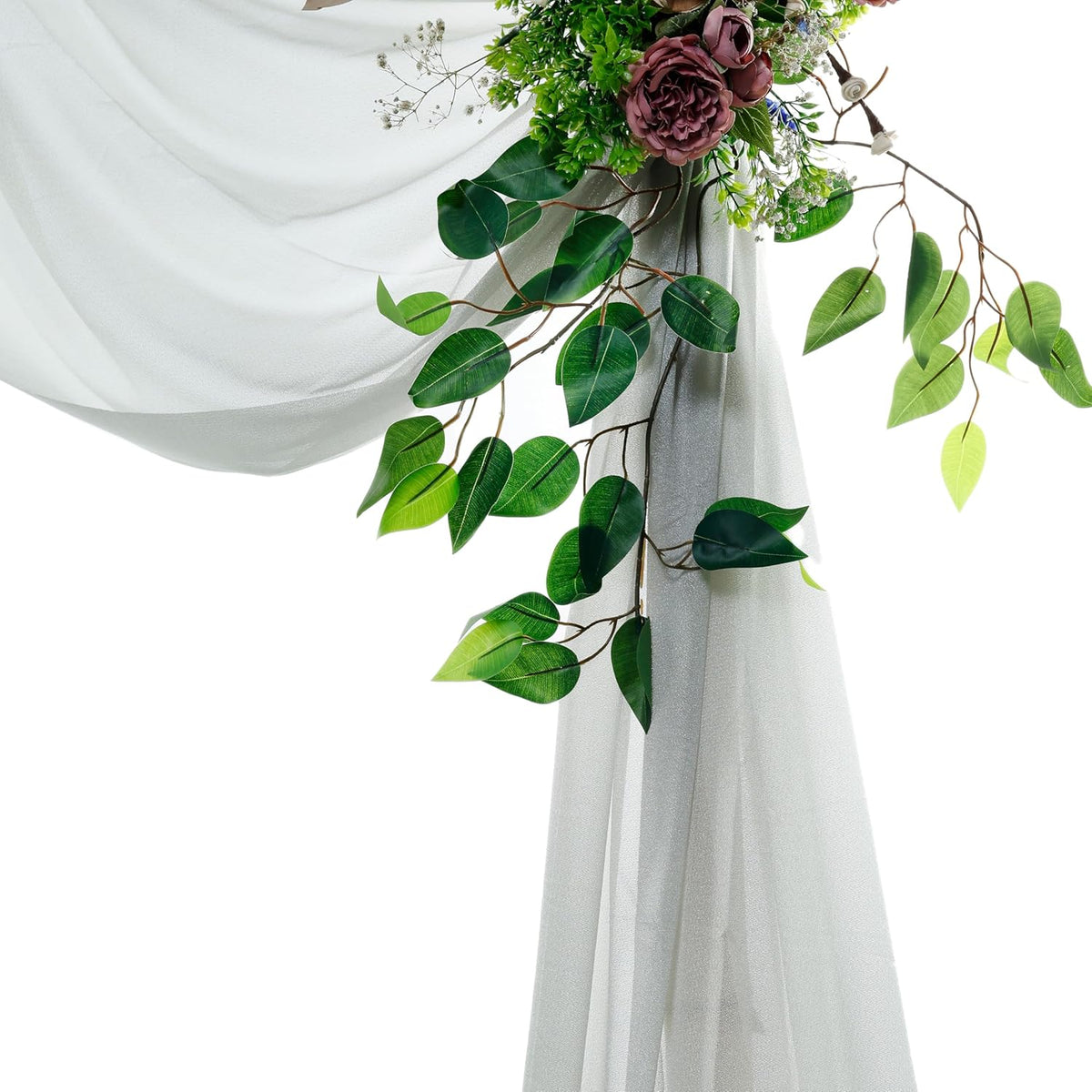 VDS Pack of 1 Panel (30 Inch X 20 Feet) Wedding Arch Draping Fabric Sheer Chiffon Fabric Drapery
