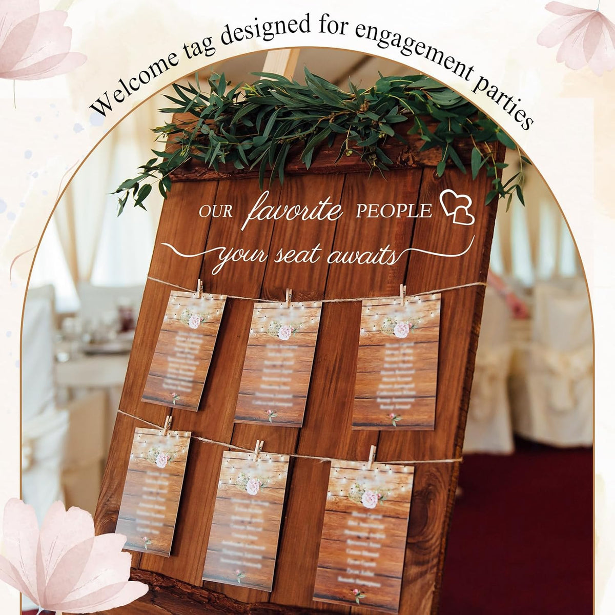 3 Pcs Wedding Seating Chart Decal Stickers DIY Our Favorite People Your Seat Awaits Vinyl Decal