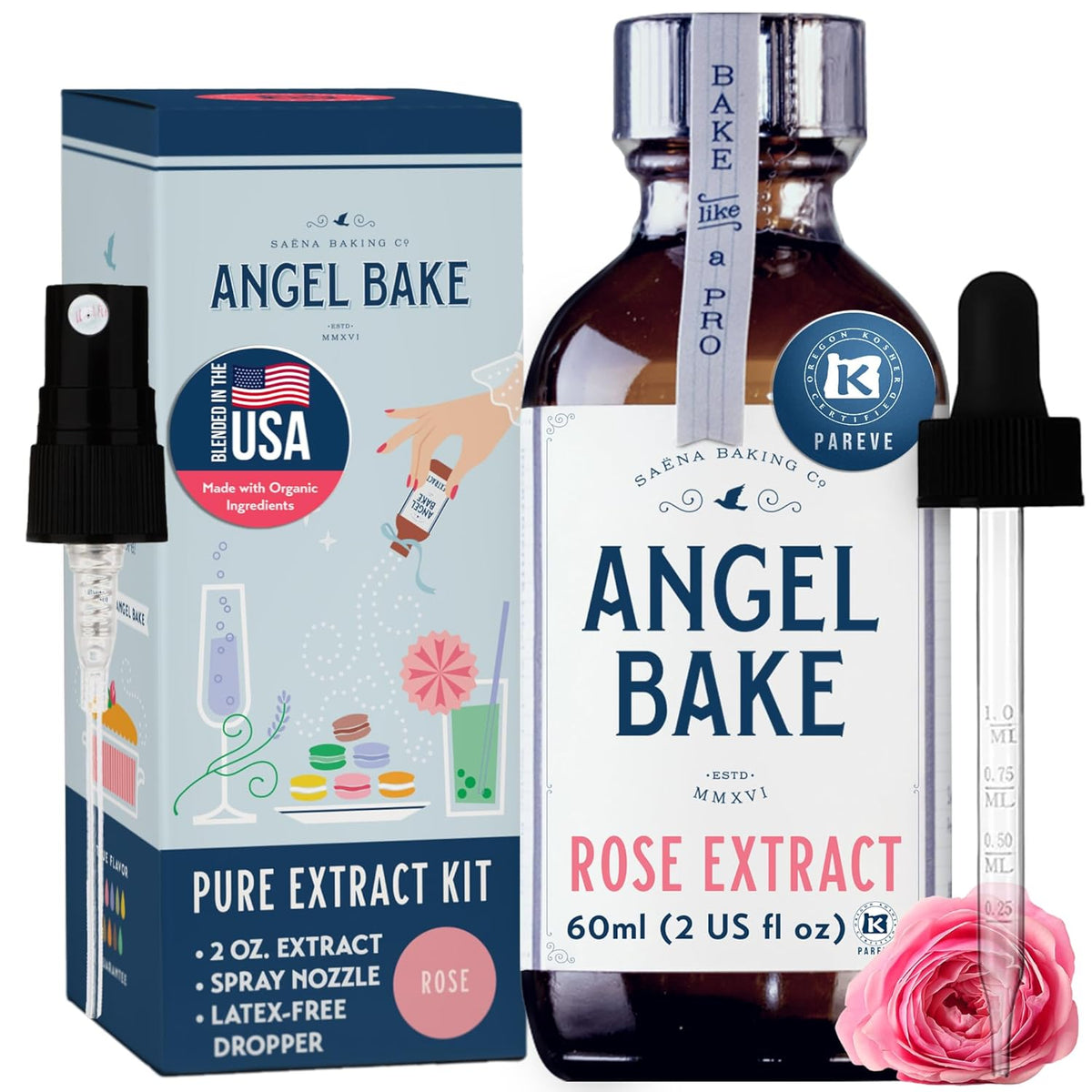 Pure Bulgarian Rose Extract for Baking and Mixology – Natural Floral Essence for Baking, Flavoring
