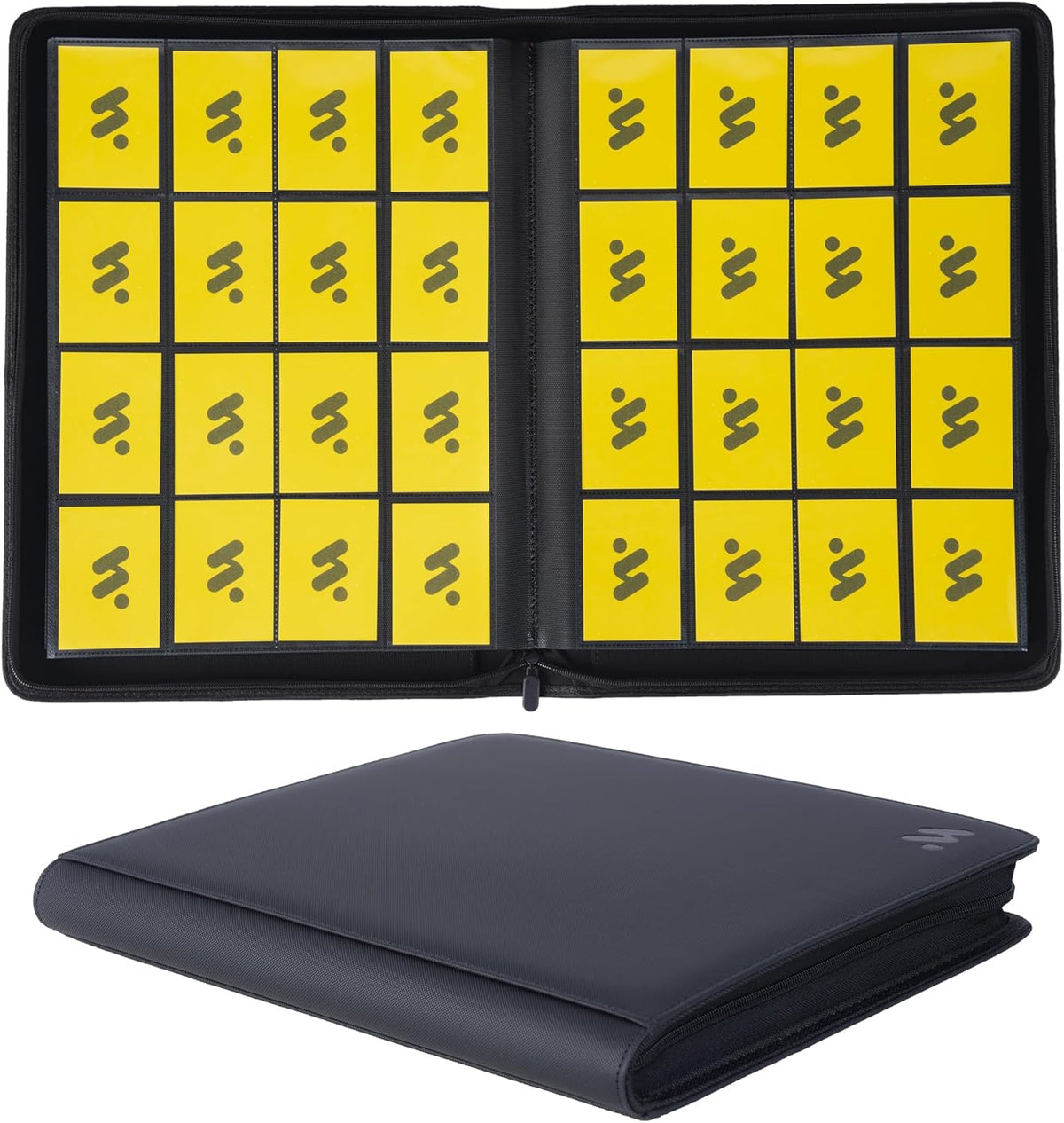 Premium 1000+ Pockets Card Binder,16 Pockets Trading Card Binder Ringless Side Loading Trading Card