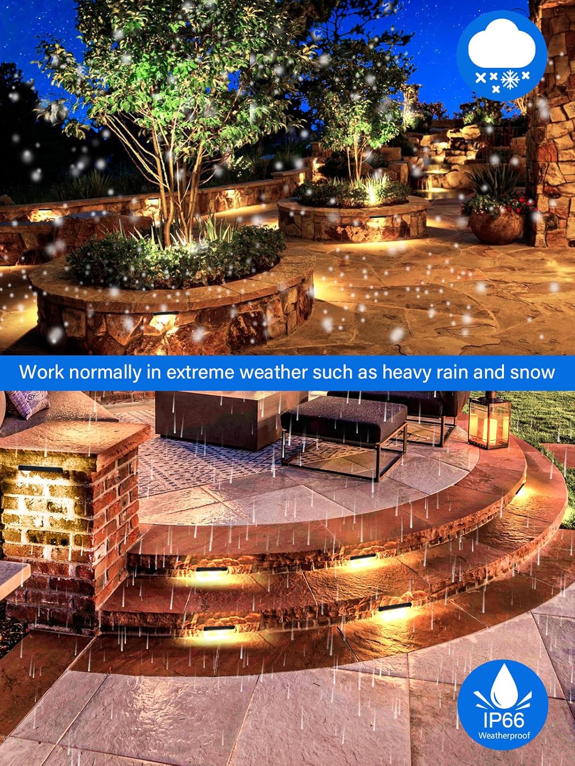 5W Retaining Wall Lights 7 inch LED Hardscape Lighting Low Voltage Landscape Paver Lights 12V 24V