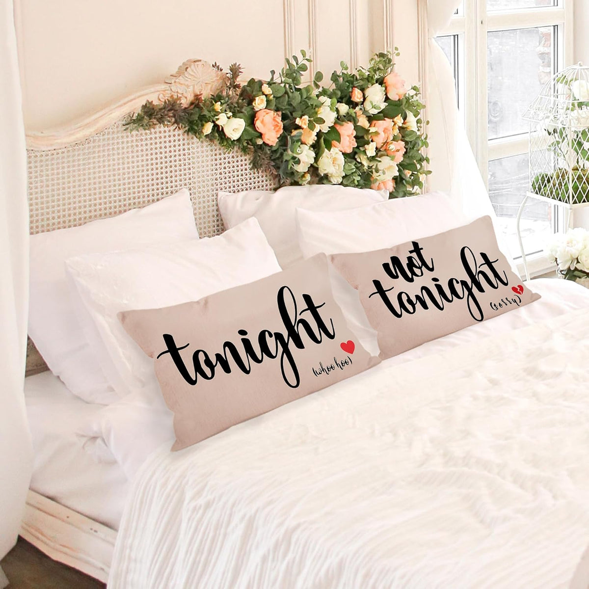 Mancheng-zi Bridal Gift,12x20 Pillow Cover,Bridal Shower Gifts,Funny Couples Reversible Linen