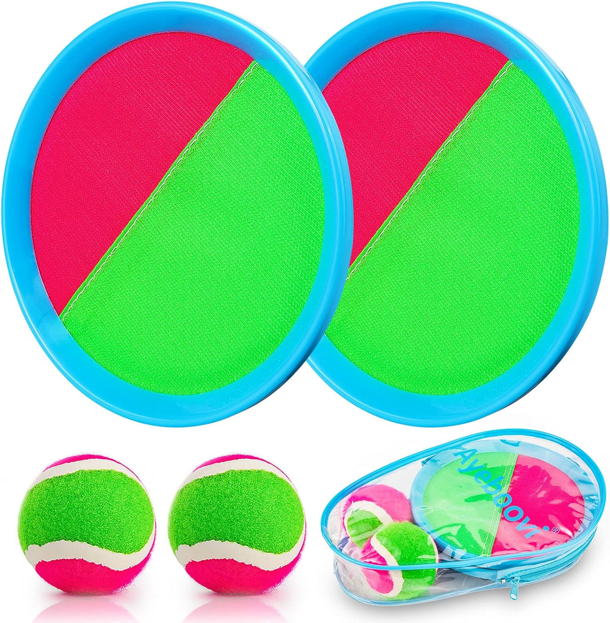 Ayeboovi Toss and Catch Paddle Ball Game Outdoor Beach Pool Sand Toys Outside Lawn Yard Games for 3