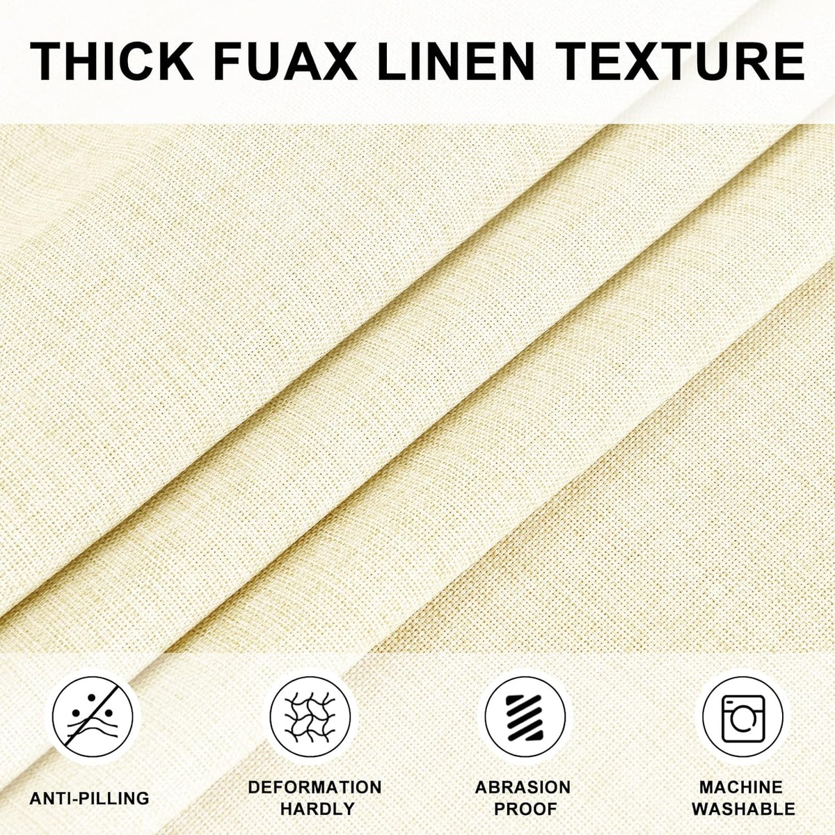 Hiasan Linen Tablecloth 90 Inch Round - Wrinkle and Stain Resistant Washable Polyester Fabric Table