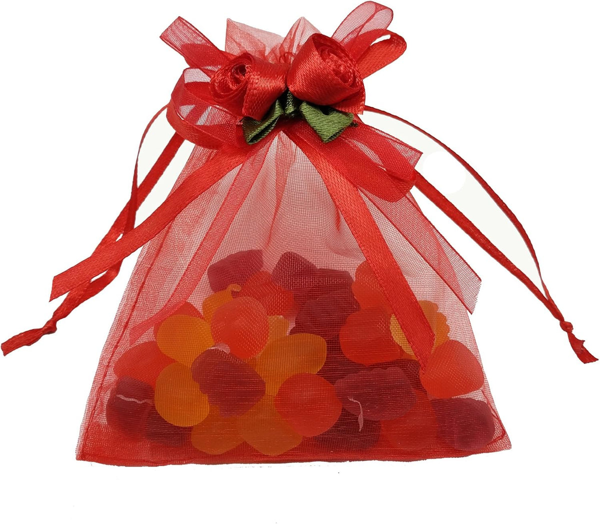 Ankirol 50pcs Sheer Organza Favor Bags For Wedding 3.8x4.8'' Gift Bags Samples Display Drawstring