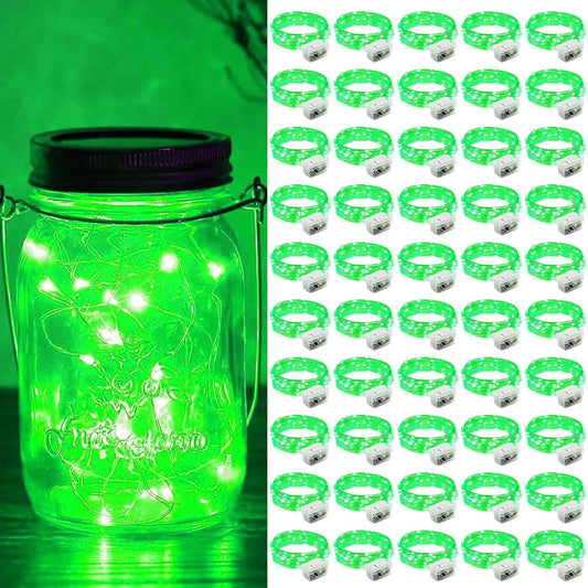 ZGWJ 50 Pack Fairy Lights Battery Operated, 7ft 20 Mini LED Fairy String Lights Silver Wire 3 Modes