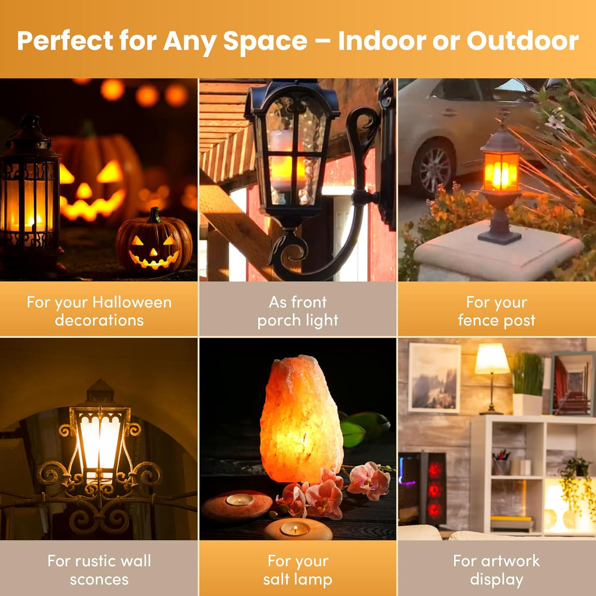 Fire Effect T6 T8 E12 LED Fire Candle Light Bulb Flame Flicker Tube Base Shape Novelty Lighting B11