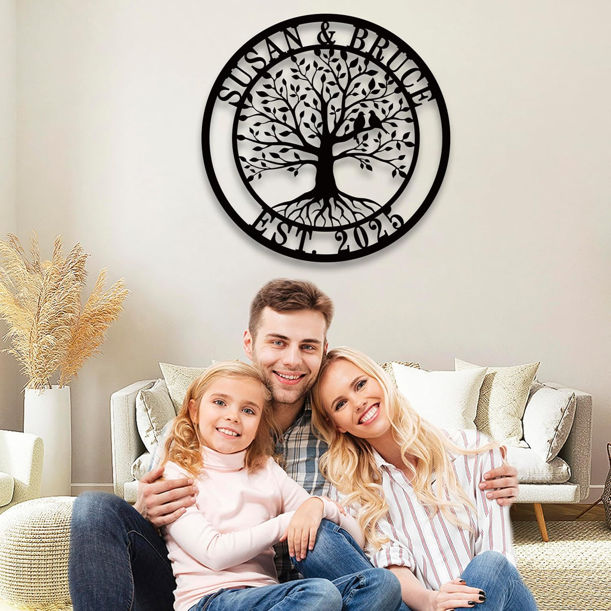 Personalized Tree of Life Metal Sign,Custom Metal Signs,Tree of Life Personalized Wall