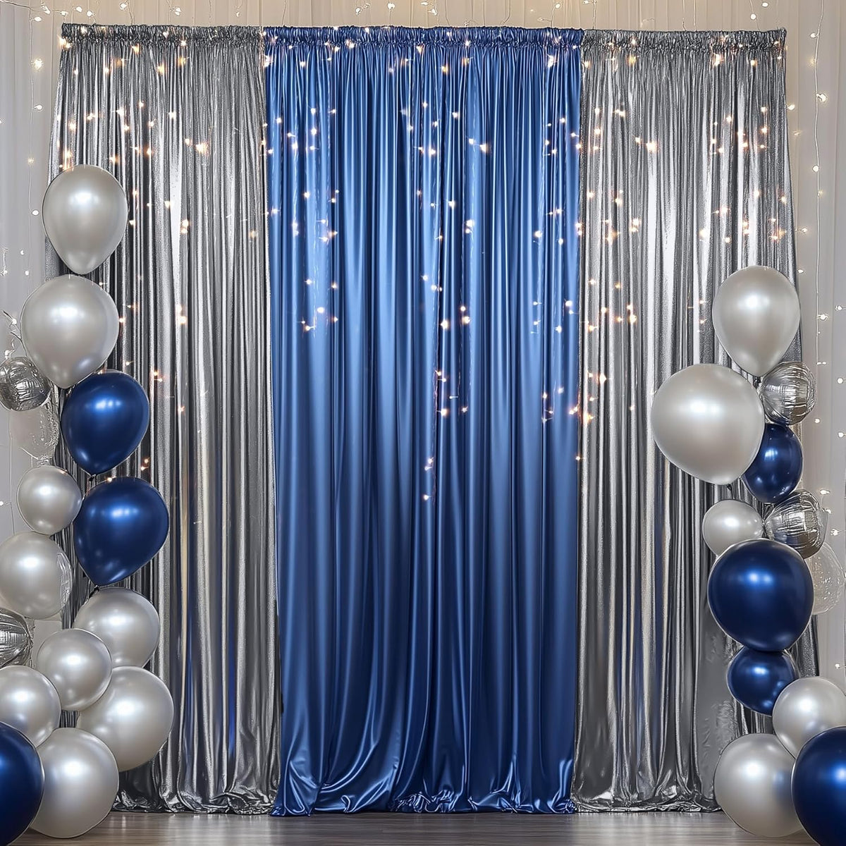 Outpain Thick 30 ft x 10 ft Black Black Sequin Backdrop Curtain for Parties, Wrinkle Free Glitter