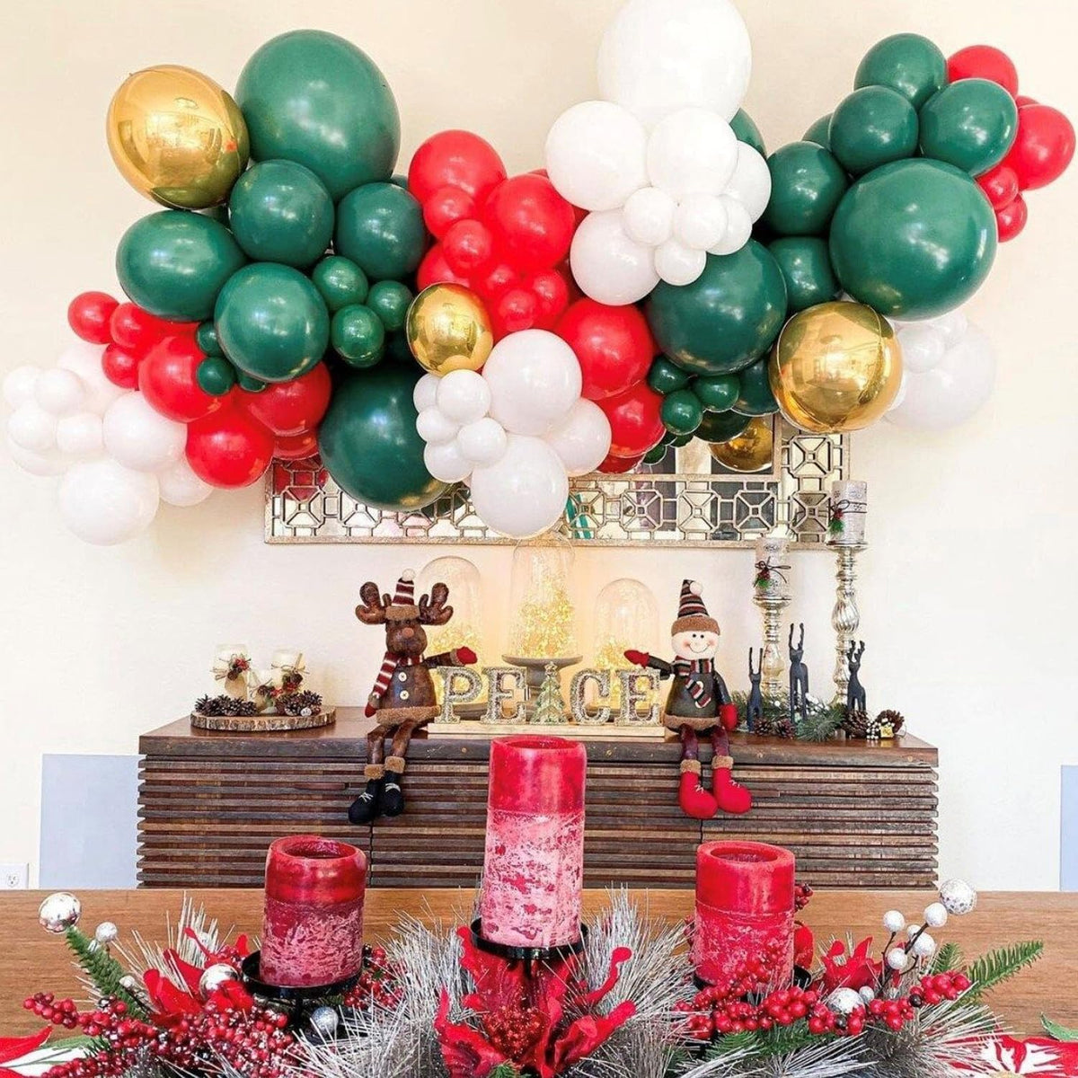 110pcs Dark Green Balloons 12 Inch Green Latex Balloon Arch Kit for Birthday Baby Shower