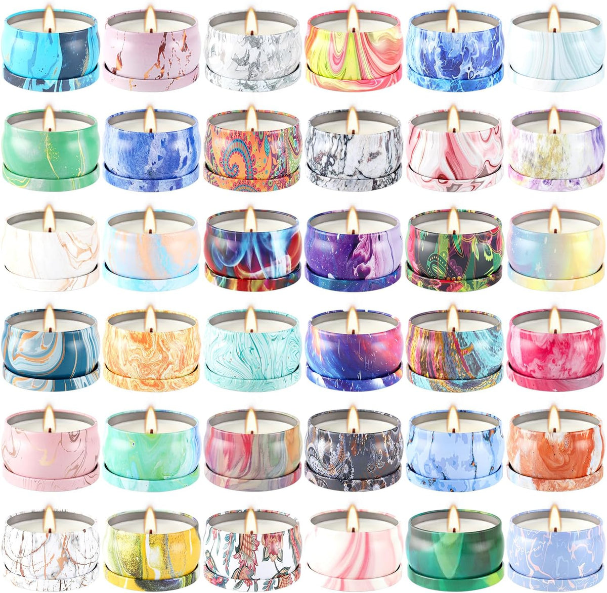 36 Pack Scented Candles Gift Set for Woman, Jar Candle, 2.5 oz Soy Wax Tin Candle-Ideal Gift for