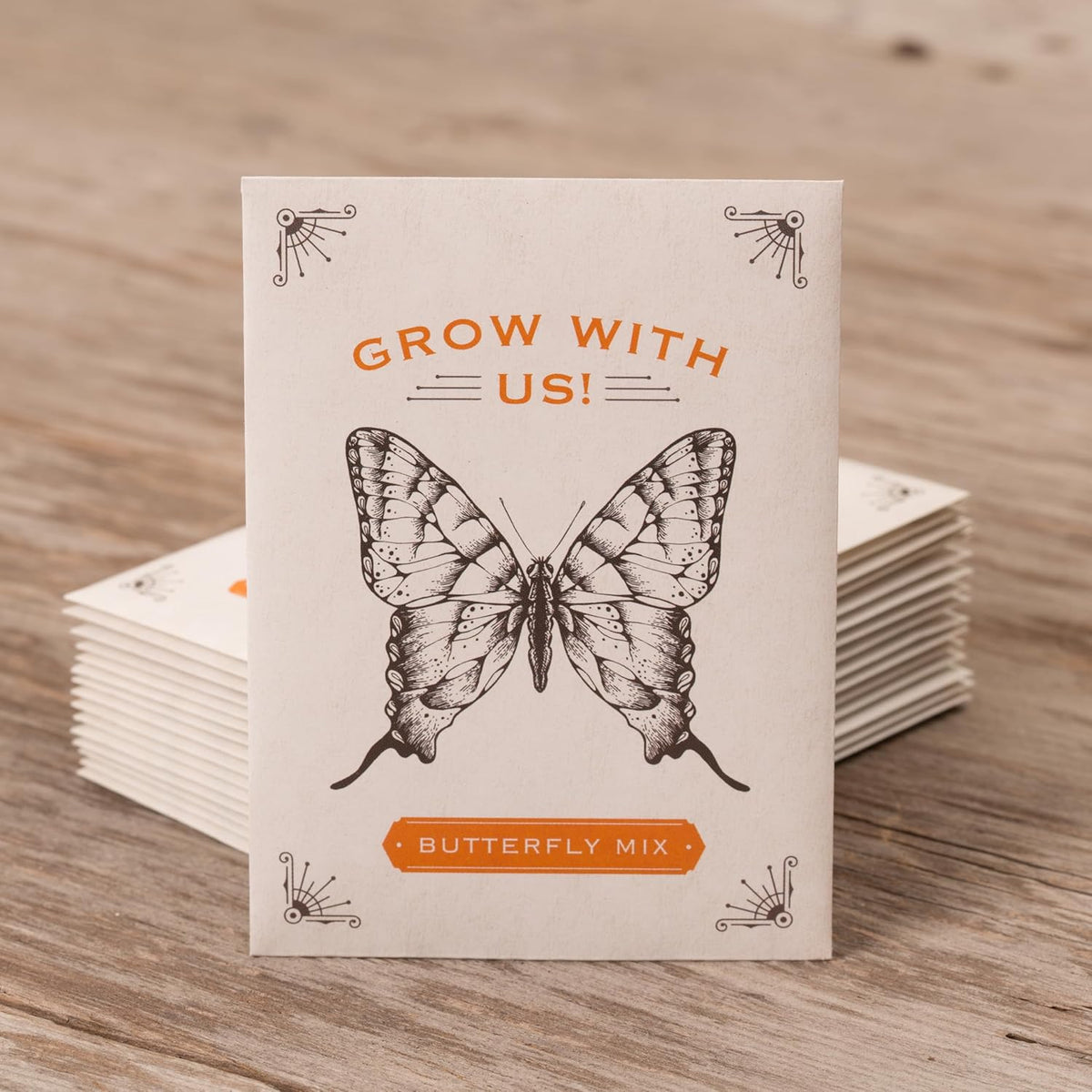 Bentley Seeds Grow with Us Pre Filled Butterfly Mix Seed Packets - 25 Individual Assortment
