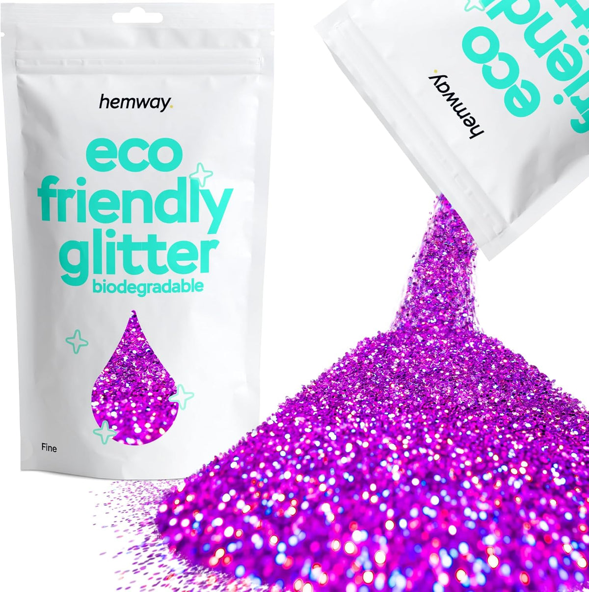 Hemway Eco Friendly Biodegradable Glitter 100g / 3.5oz Bio Cosmetic Safe Sparkle Vegan For Face