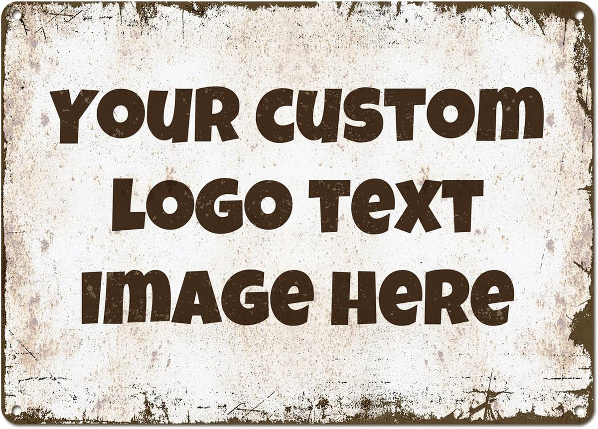 Personalized Metal Sign Custom with Photo Text Logo for Outdoor Yard Garden Home Business Wedding