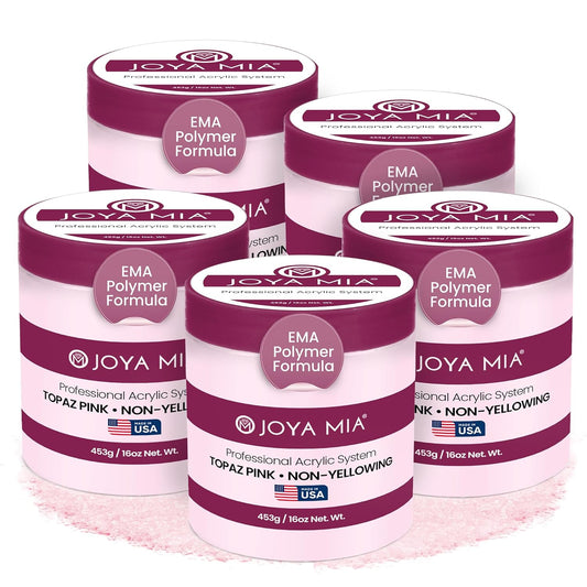 Joya Mia Acrylic Powder for Nails, MMA-Free, Super Adhesion Professional Powder for Flawless &