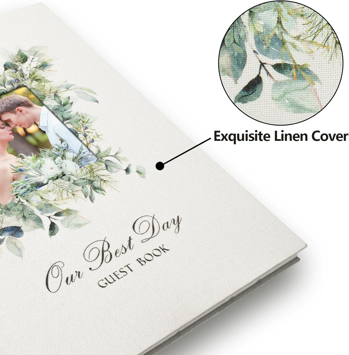 Vienrose Wedding Guest Book Polaroid Guest Book Photo GuestBook Sign in book Personalized Linen