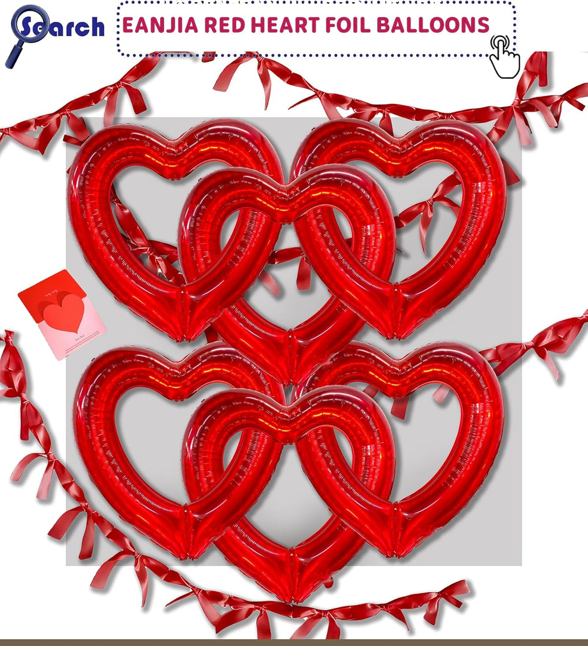 Pre-Assembled Red Bow Garland | Double Side Satin Silk Bow Banner 6FT+ 3ft Extend Ribbon for