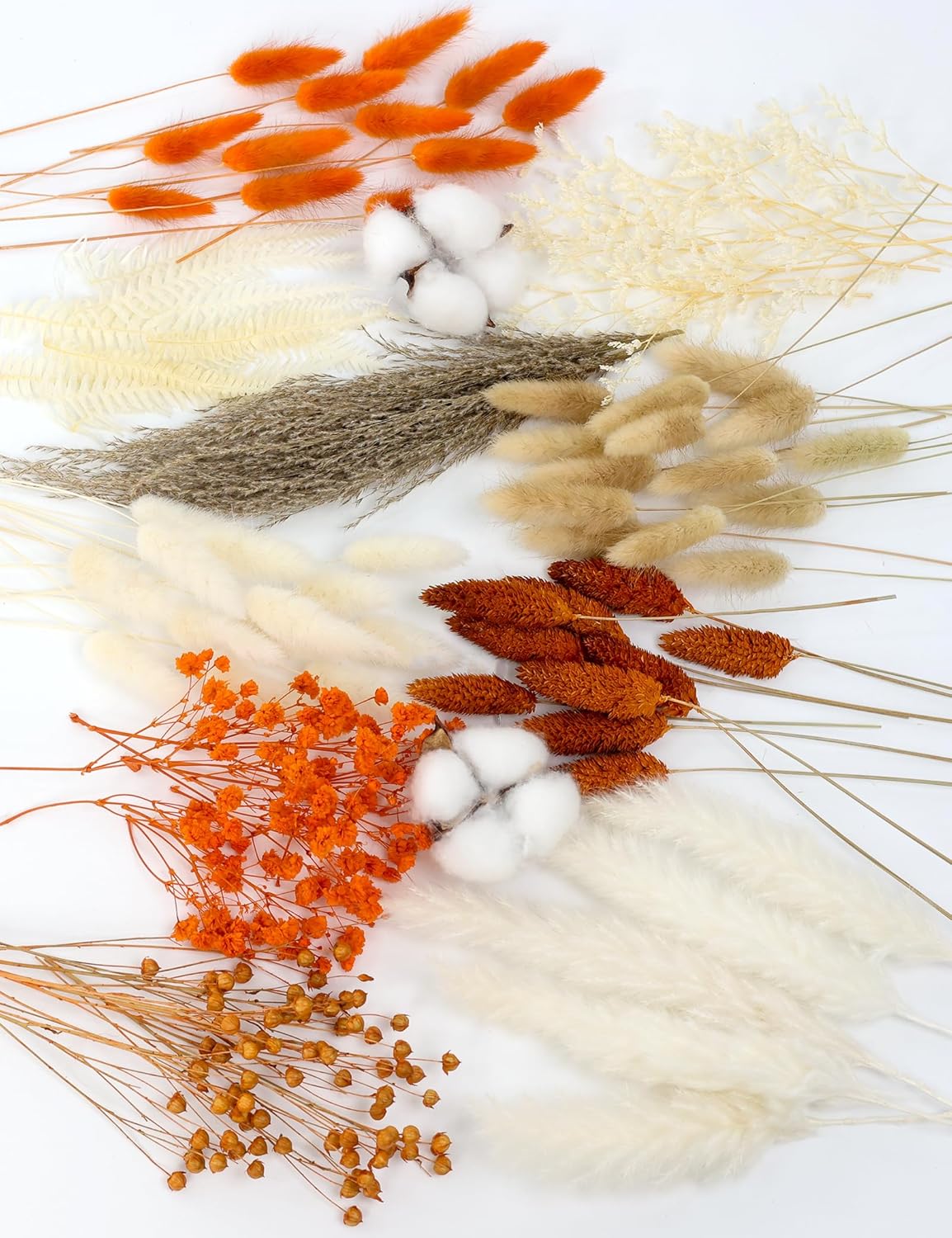 xin's convey DIY Autumn Natural Dried Flower Kit, Mini Stemming Bouquets for Room, Table, and Vase