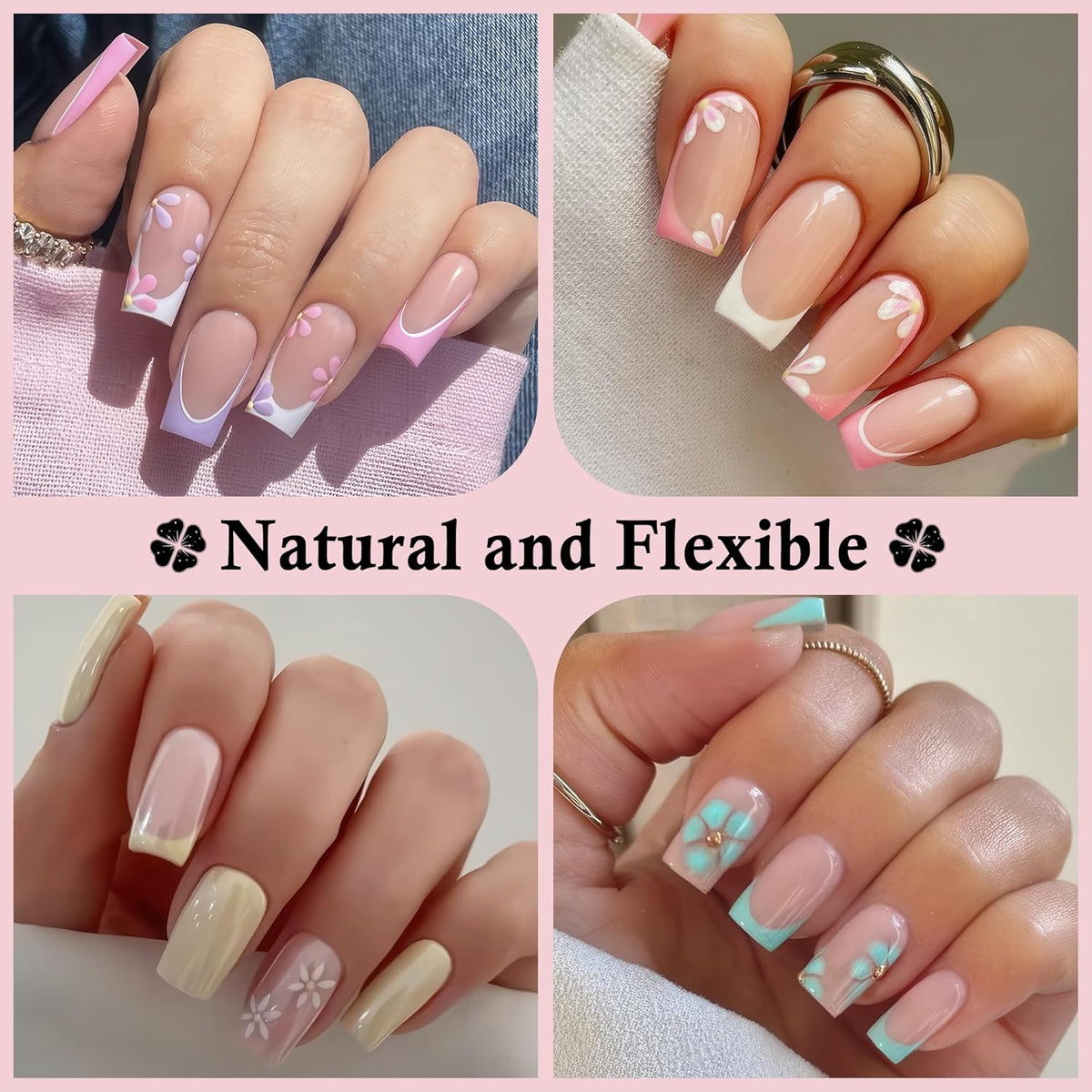 Short Square Nail Tips Gel: 360Pcs Full Cover Short Square Press On Nails Pre-buff Fake Acrylic