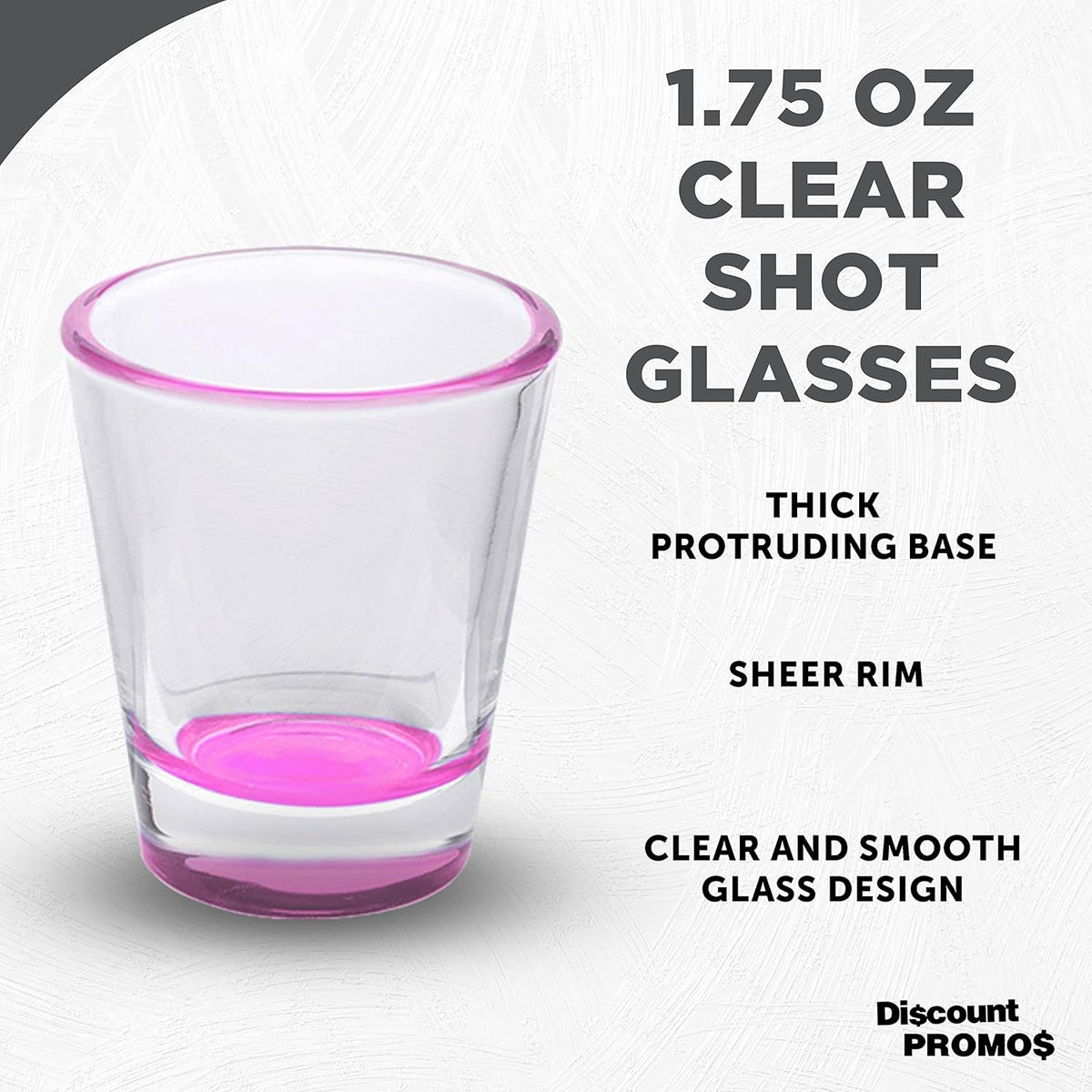 DISCOUNT PROMOS Shot Glasses Set 1.75 oz. Set of 10 Bulk Pack, Wedding Favor, Birthday Party