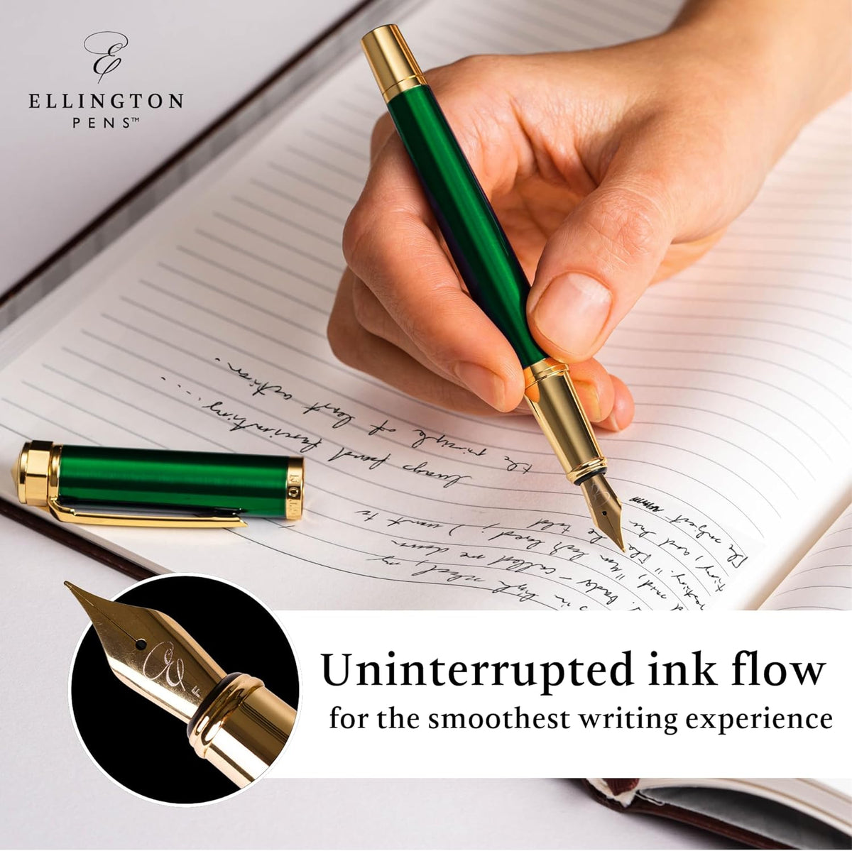 Ellington Pens Luxury Fountain Pen Set- Fountain Pens for Writing - Smooth Fine Nib - Includes