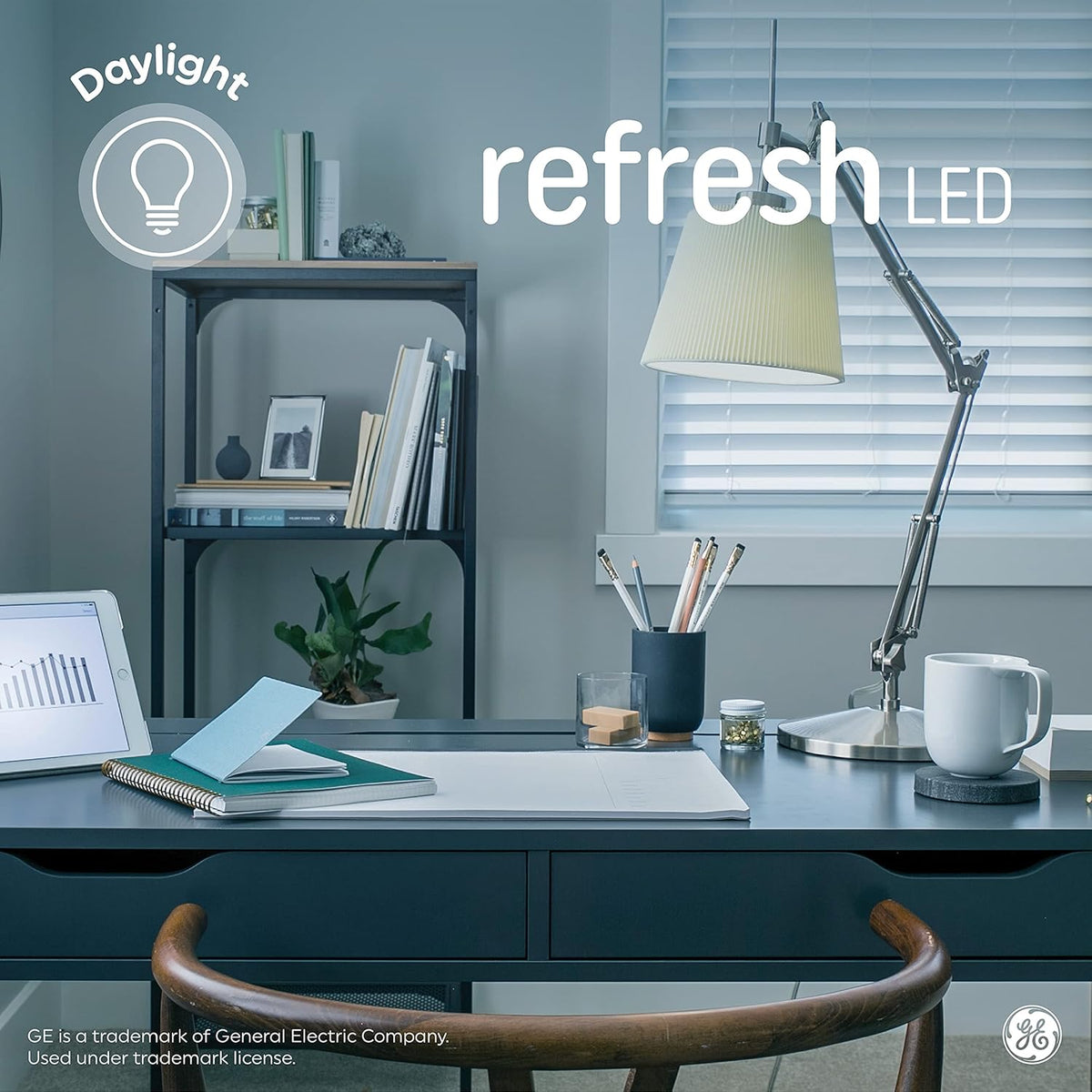 GE Refresh LED Light Bulbs, 60 Watt, Daylight, G25 Globe Bulbs, Clear, Medium Base 3 Count, (1 Pack)