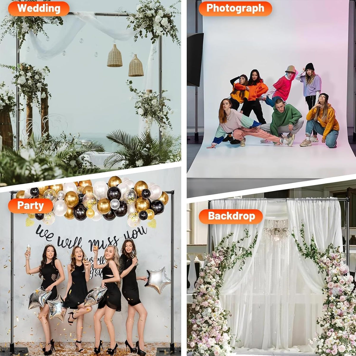 Heavy Duty Pipe and Drape Frame Kit 10x10ft Adjustable Height/Width Photography Background Support