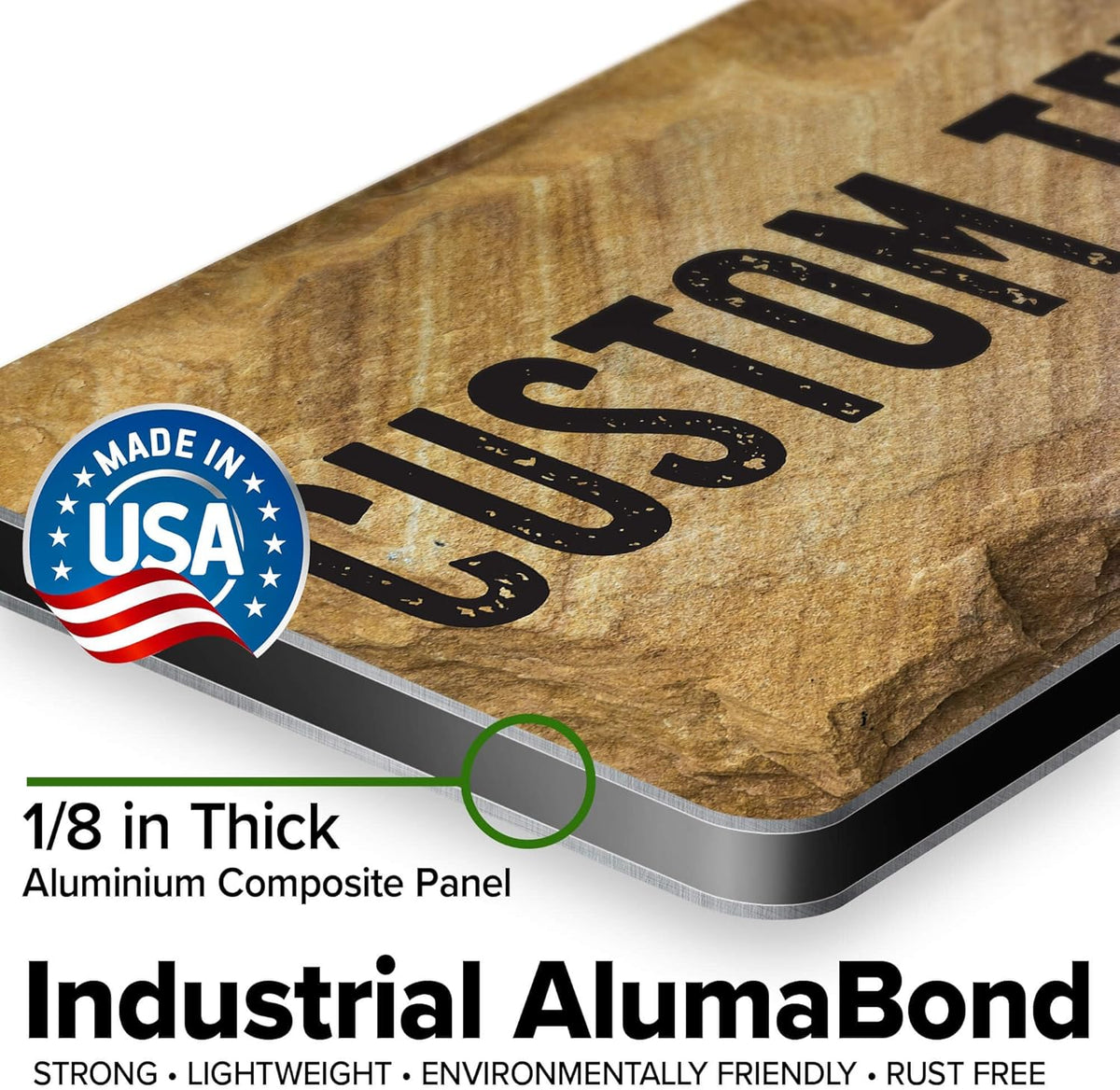 Custom Sign, Custom Street Sign, 11 Font Colors, 13 Font Styles, 4 Hole Options, 22 Sizes, 6x12