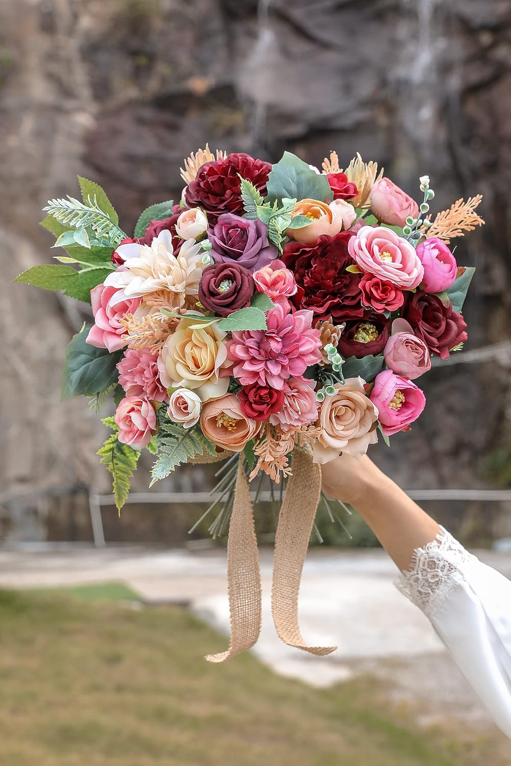 Serra Flora Artificial Flowers Combo Box Set Faux Flowers Bulk Flower Leaf with Stems for DIY