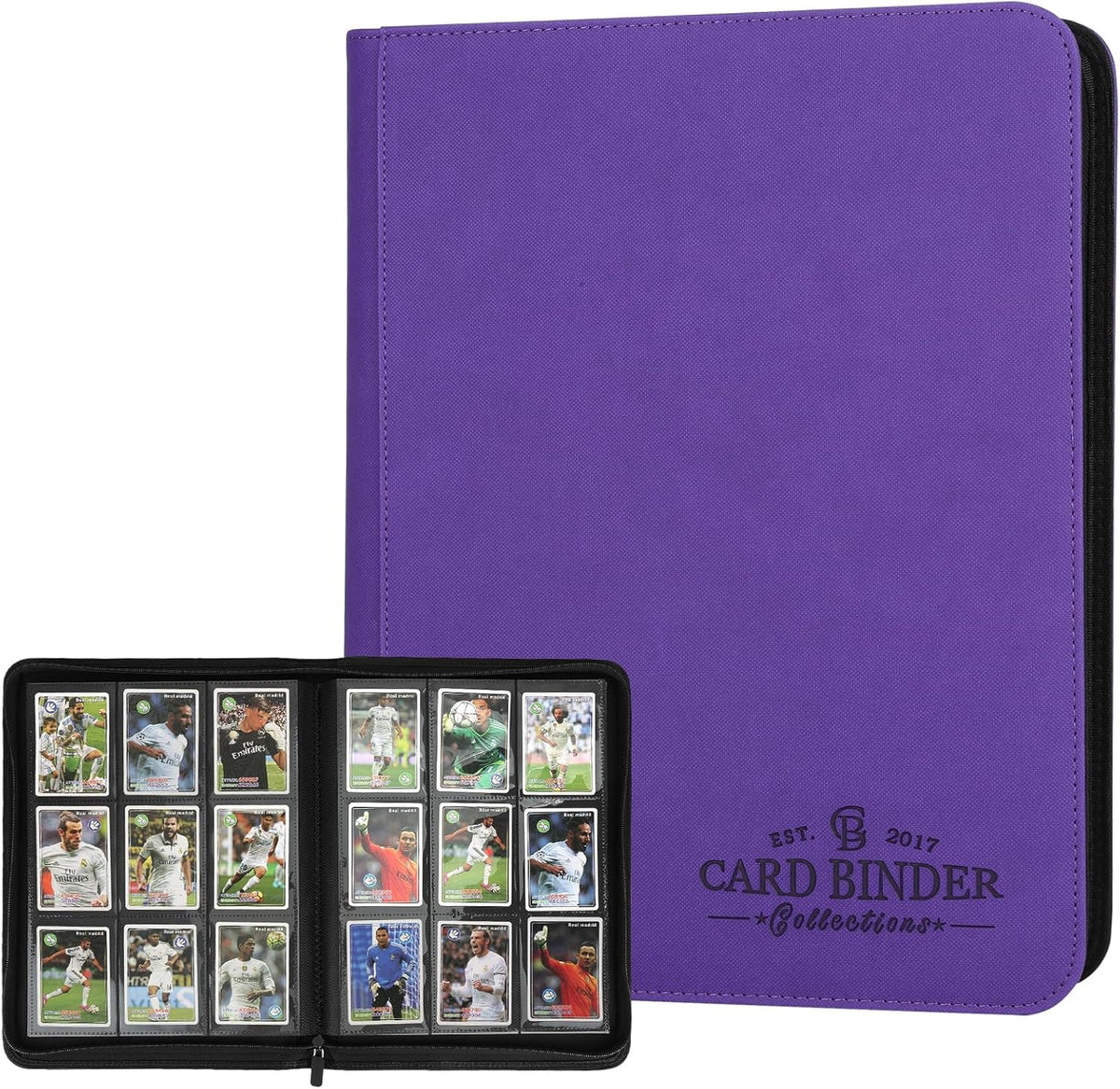 Trading Card Binder, Card Collection Binder Album Folder with 540 Side Loading Pockets, 9 Pocket