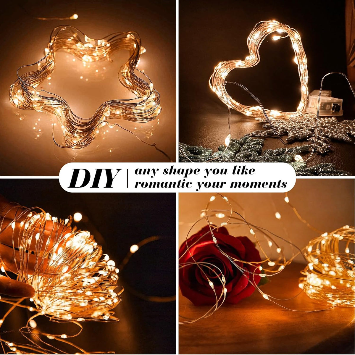 ZGWJ 24 Pack Halloween Fairy Lights Battery Operated, 7ft 20 Mini LED Halloween Fairy String Lights