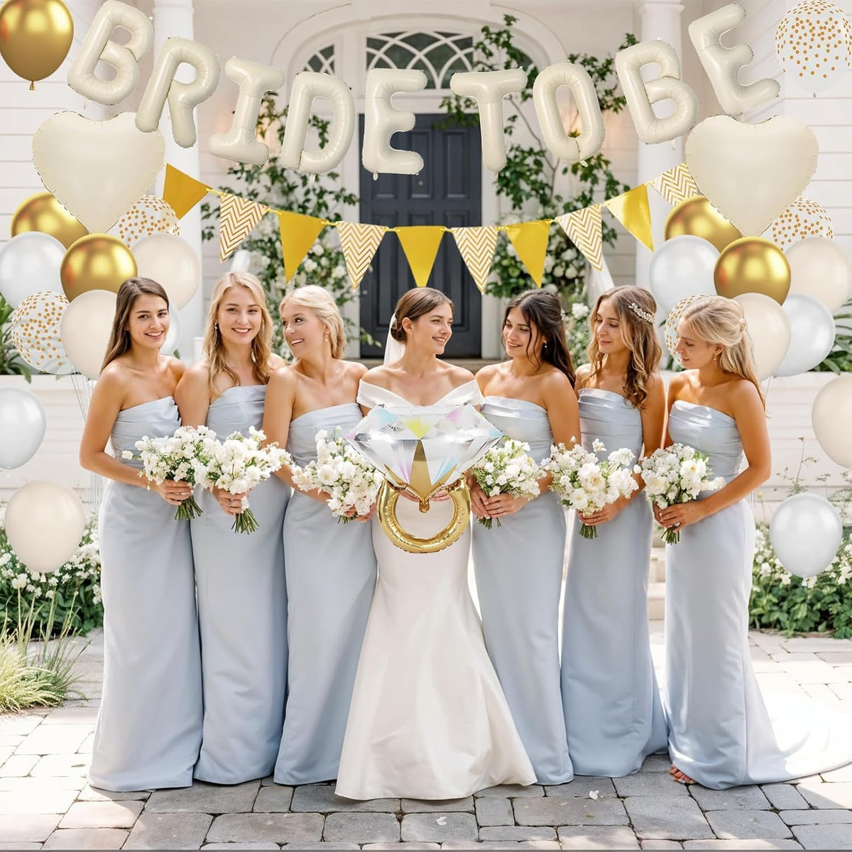 Sand White Bachelorette Party Decorations, Nude White Bride To Be Bridal Shower Balloons