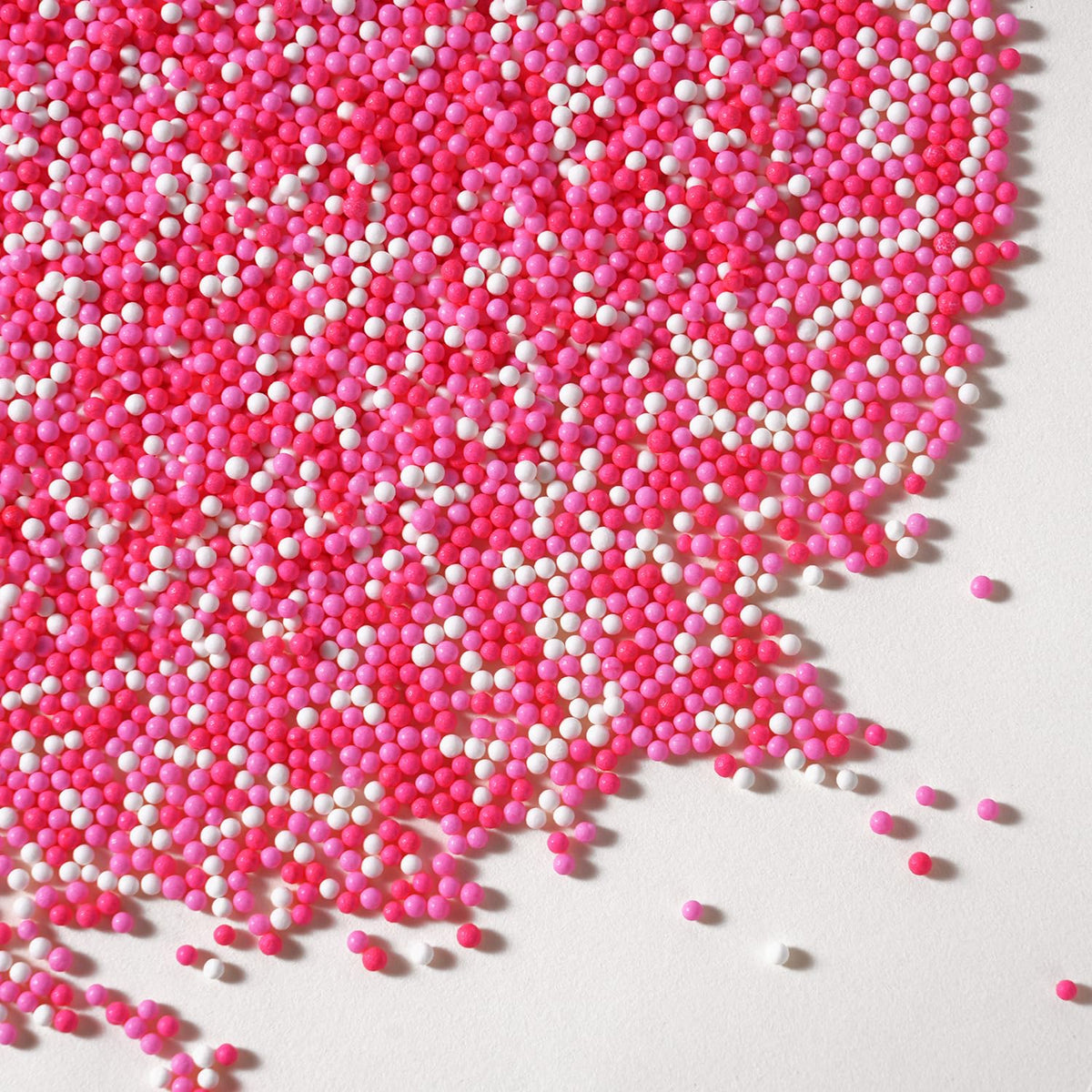 Pink Sprinkles for Cupcakes, 2 mm Pink and White Pearl Sprinkles, Nonpareils Sprinkle for Cookies