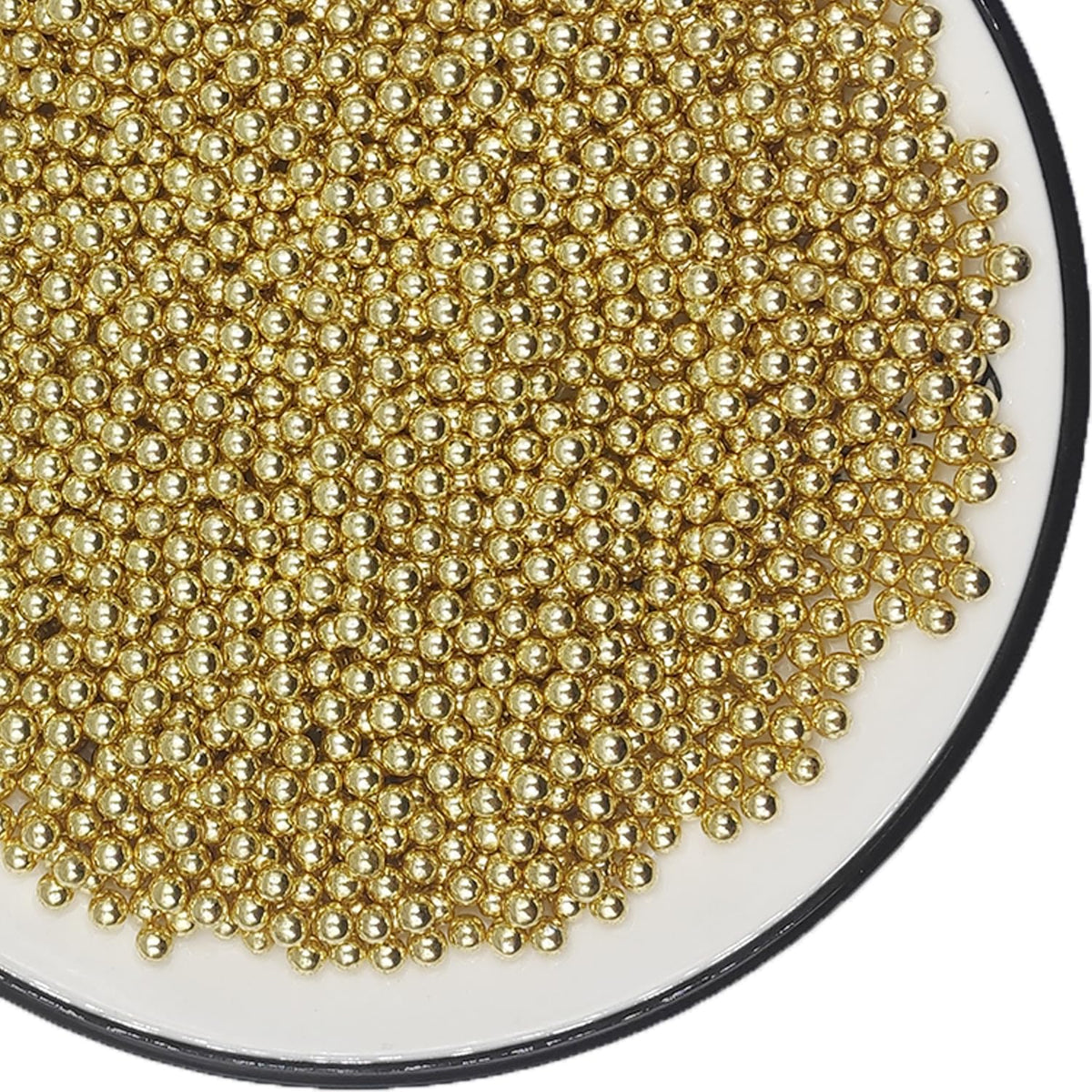 Gold Pearl Sugar Sprinkles 3.9 oz, 4mm Candy Pearls Ideal for Baking, Cake and Cupcake Toppers