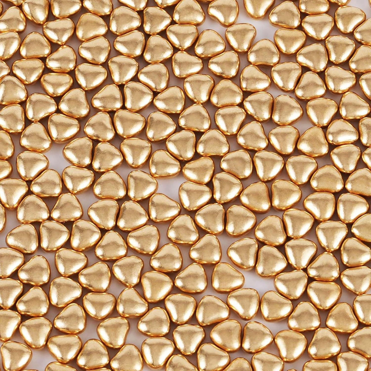 Kasvan Gold Heart Shapes Sprinkles - Edible Candy Pearls 100g/3.58 Oz, Mix Size, Baking Cake