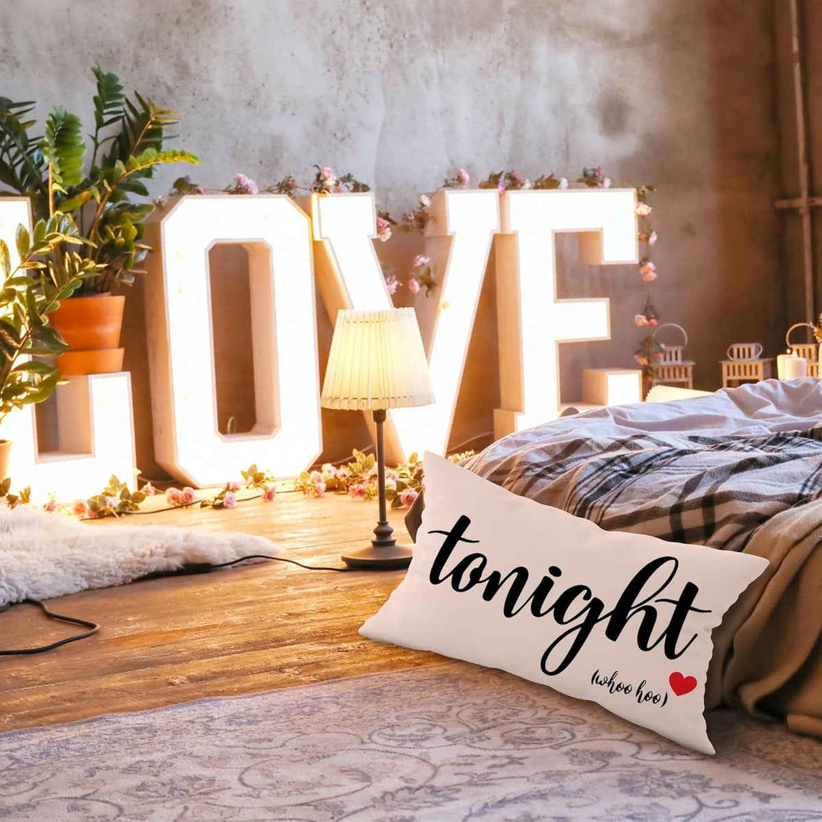 Mancheng-zi Funny Couples Reversible Soft Pillow Cover, Wedding Anniversary Bridal Shower Gifts