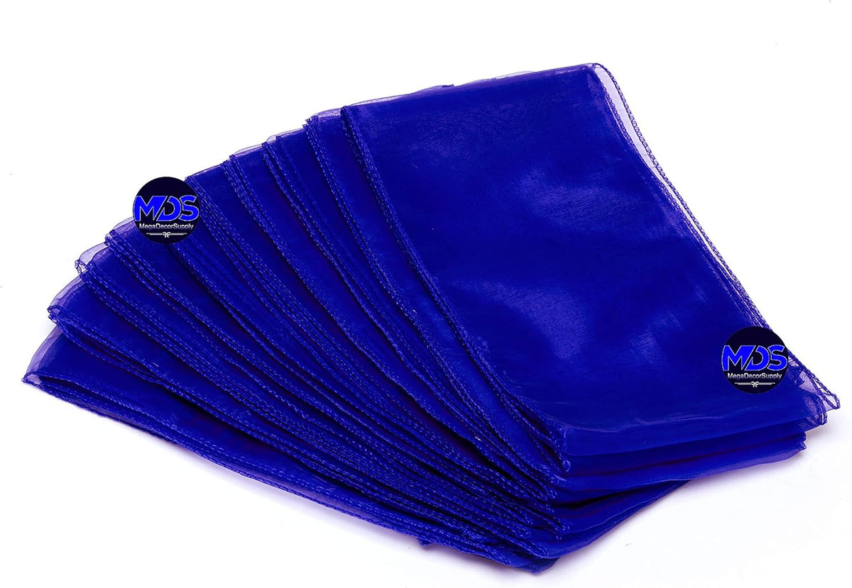 MDS Pack of 25 PCS Organza Chair Sashes Wider Dining Chair Bows Ribbon Tie Back for Wedding Party