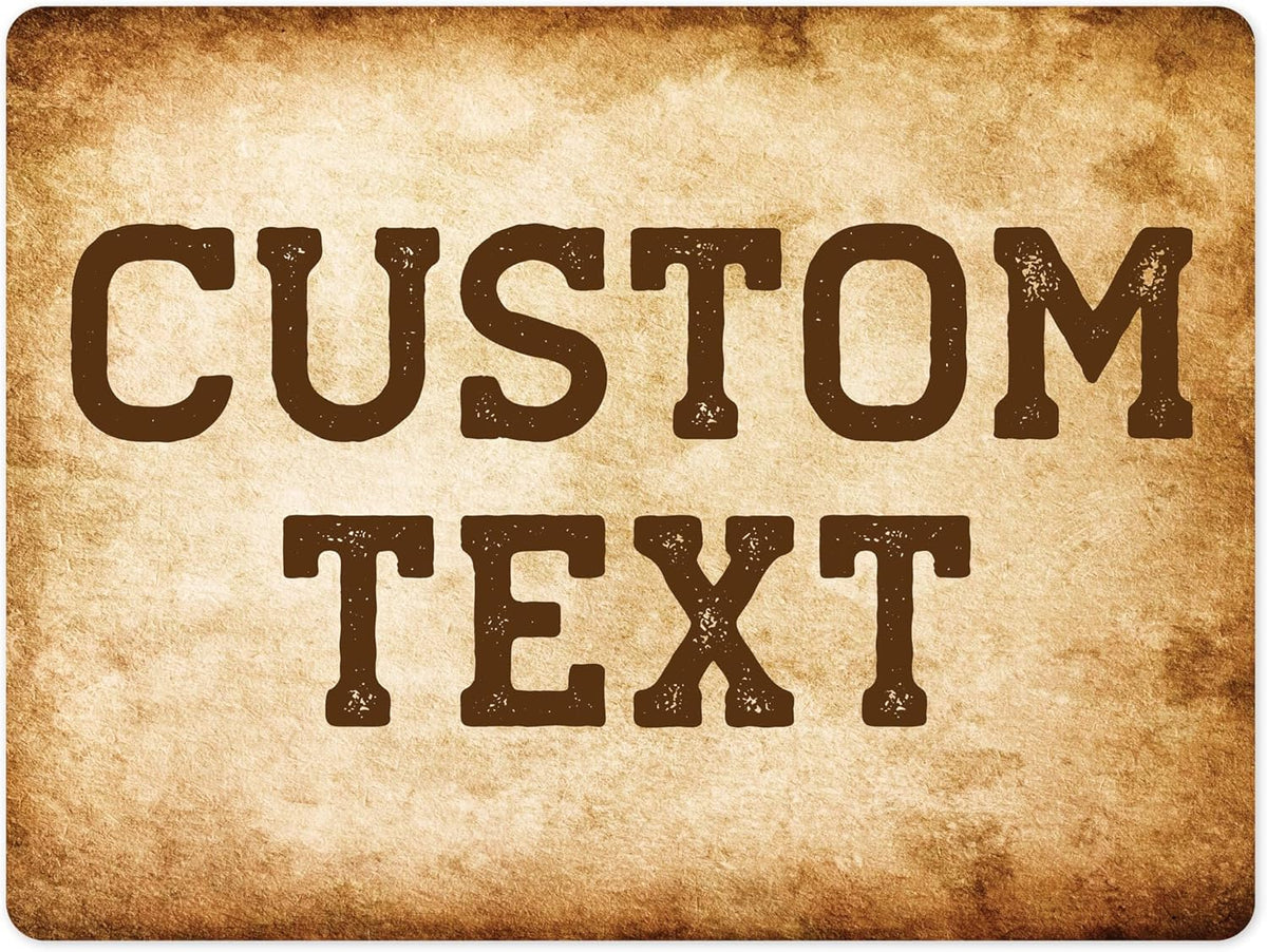 Custom Sign, Custom Street Sign, 11 Font Colors, 13 Font Styles, 4 Hole Options, 22 Sizes, 18x24