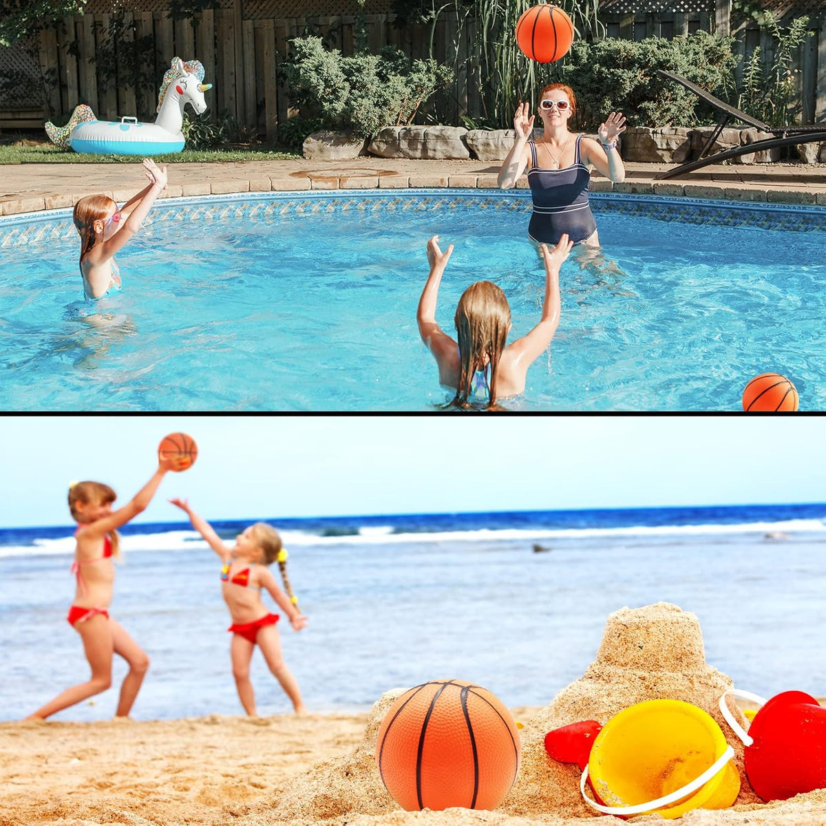 40Pcs 5" Inch Mini Basketball Balls Bulk Small Basketball Set with Pump, PVC Small Basketball for