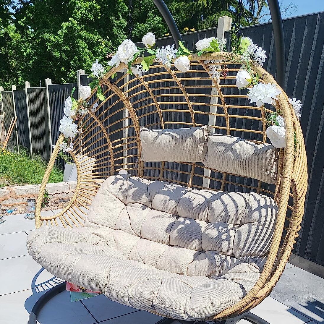 Peony Garland, Rose Flower Vine, Arch Flowers, 6' Length, Floral Garland for Decor Home Table