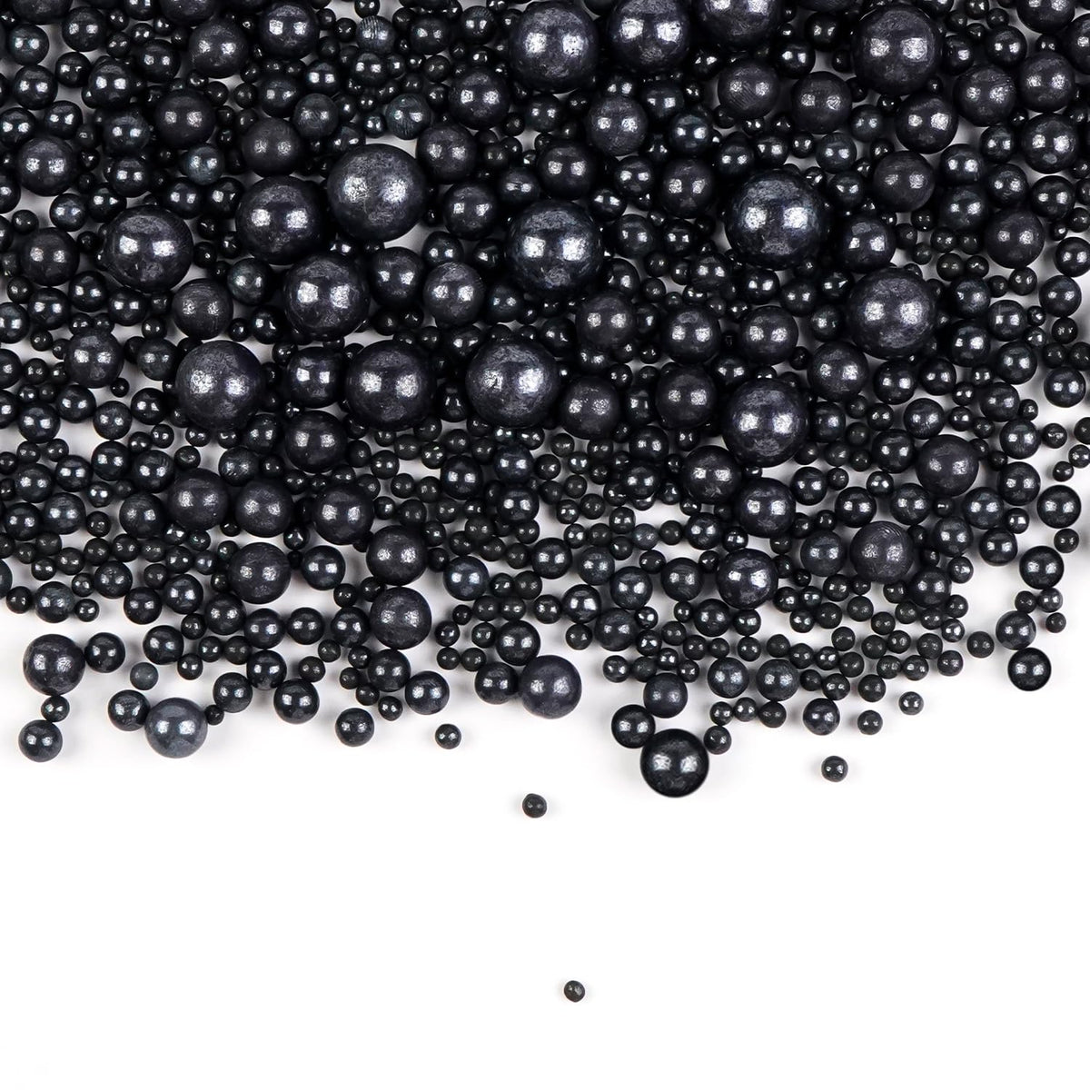 Edible Black Pearl Sugar Sprinkles, Black Pearl Sprinkles for Cake Decorating, 180g/6.35oz, Cupcake