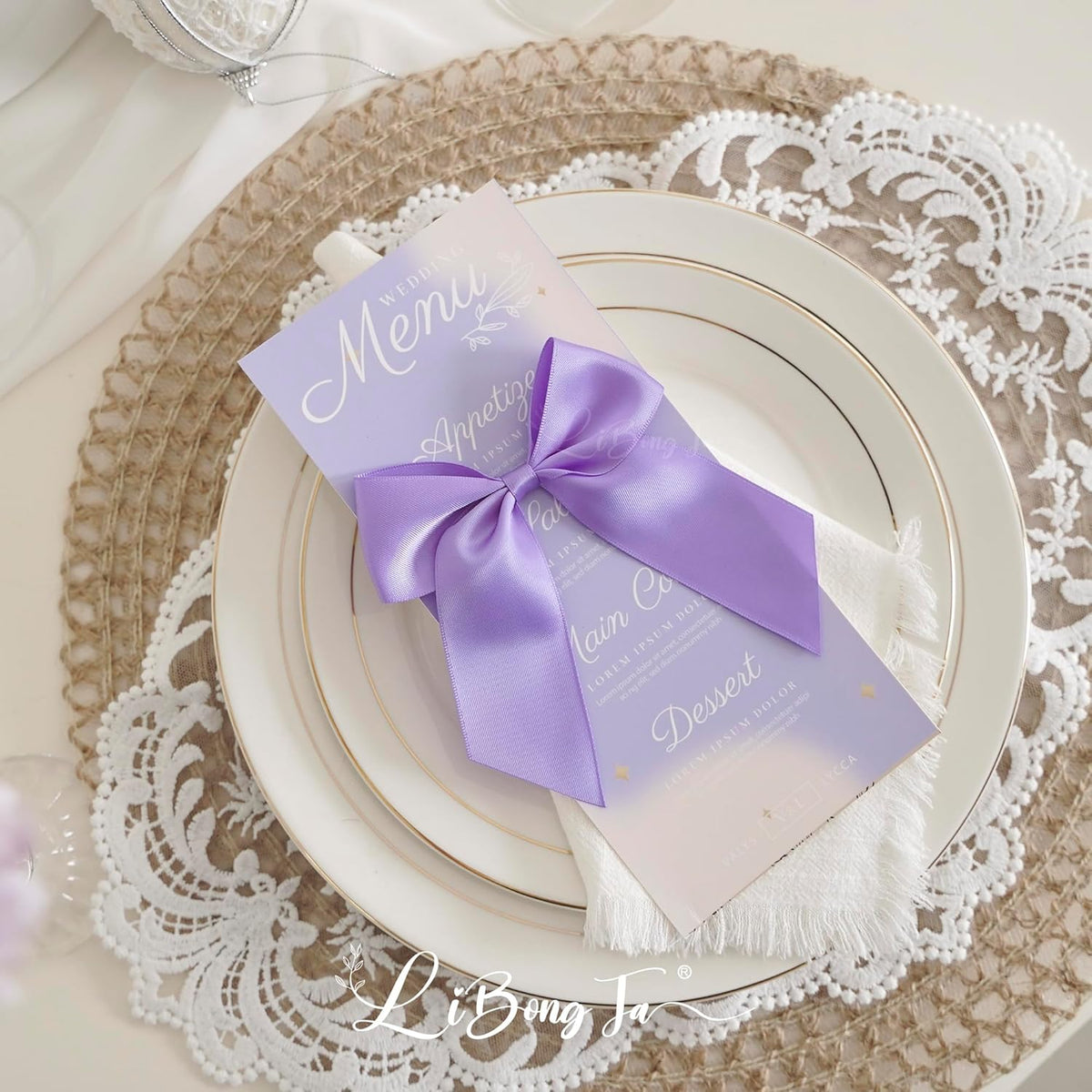4.5" Satin Ribbon Light Purple Bows for Gift Wrapping, Twist Tie Bows, Cute Bows for Crafts, Party