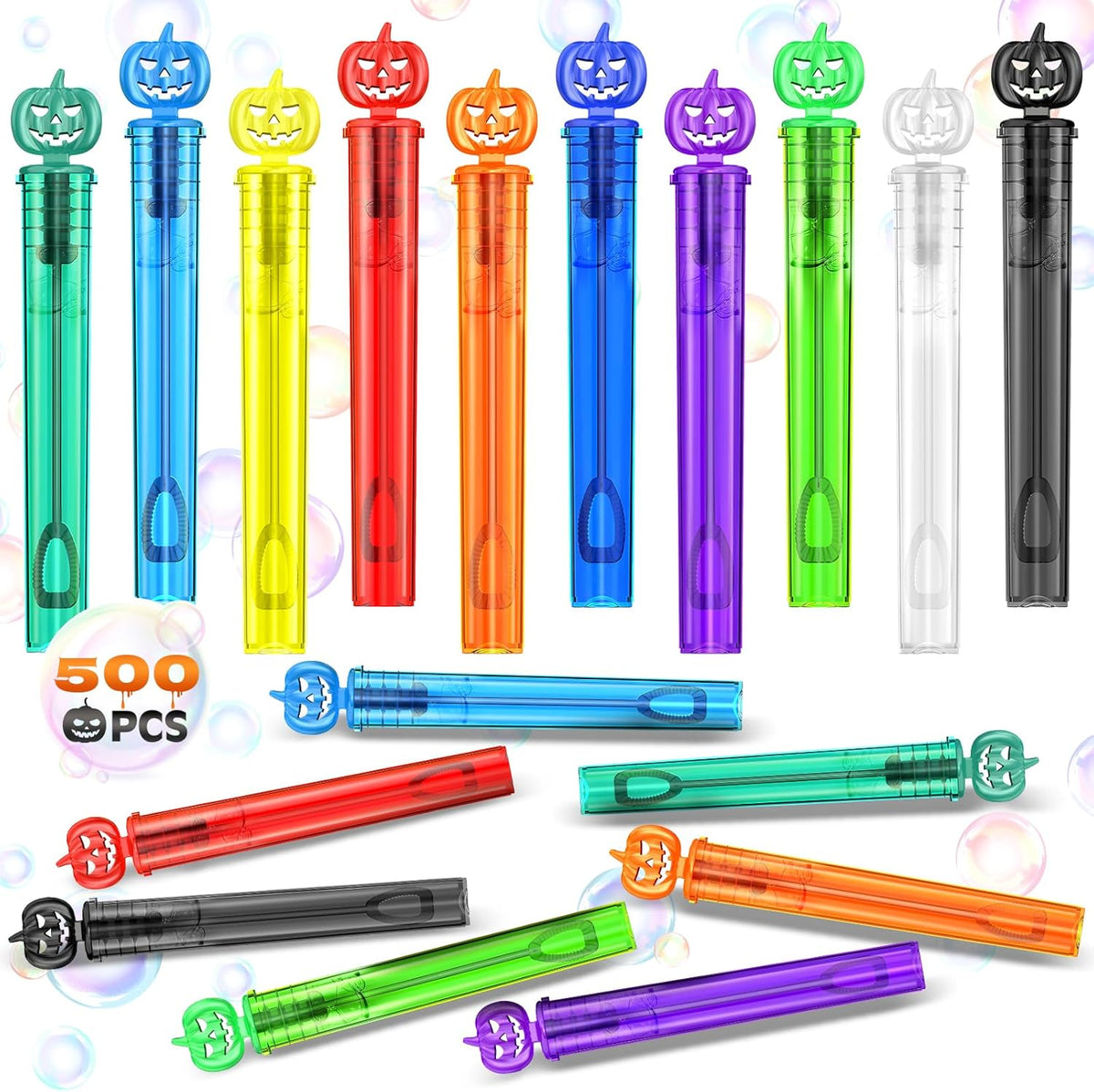 SpringFlower Halloween Party Favor for Kids, Halloween Mini Bubble Wands for Trick Or Treating