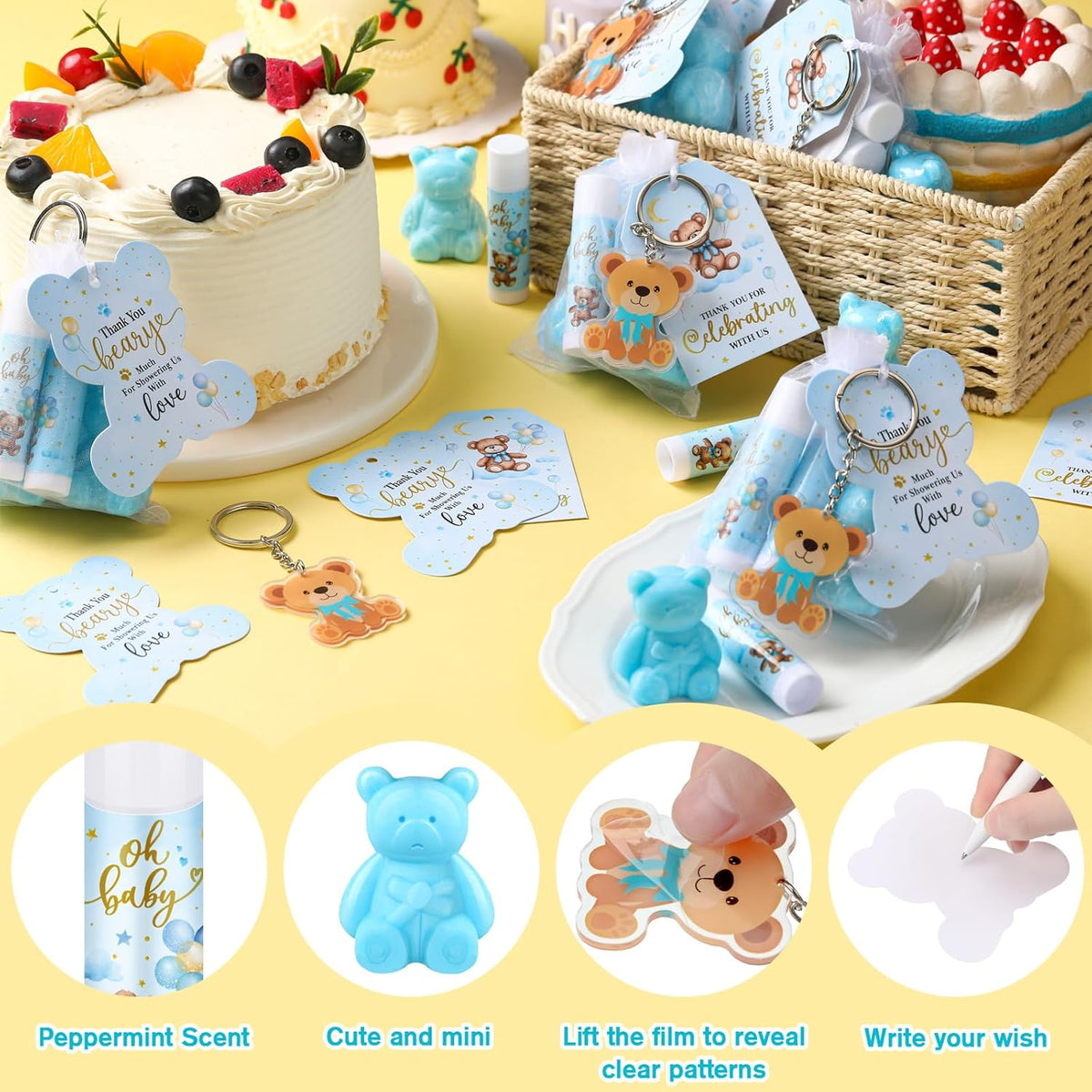 288 Baby Shower Favors Baby Shower Gifts Bulk Lip Balms Soaps Keychains Organza Bags Guest
